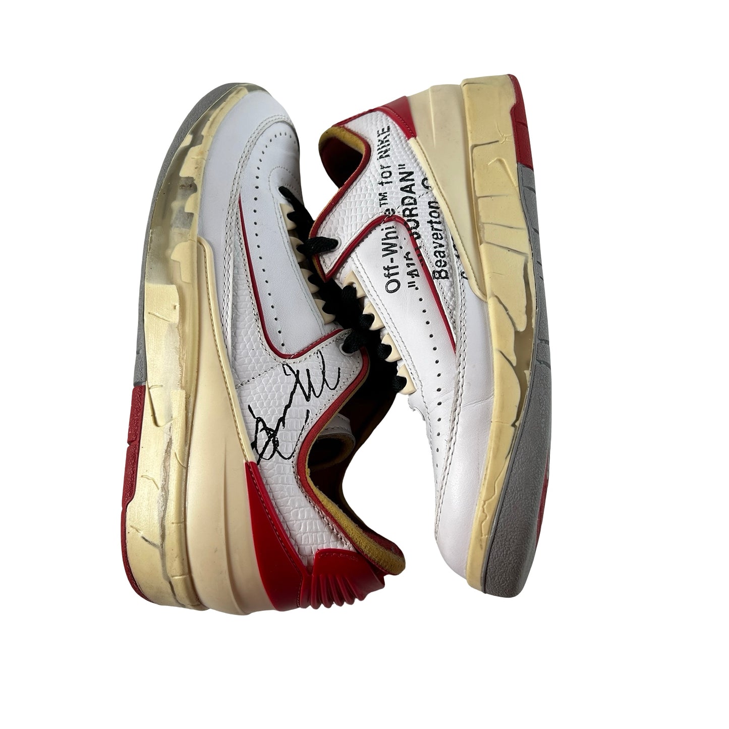 DJ4375 106 Jordan 2 Retro Low SP Off-White White Red [USED] - 7 M (Used) (Replace Box)