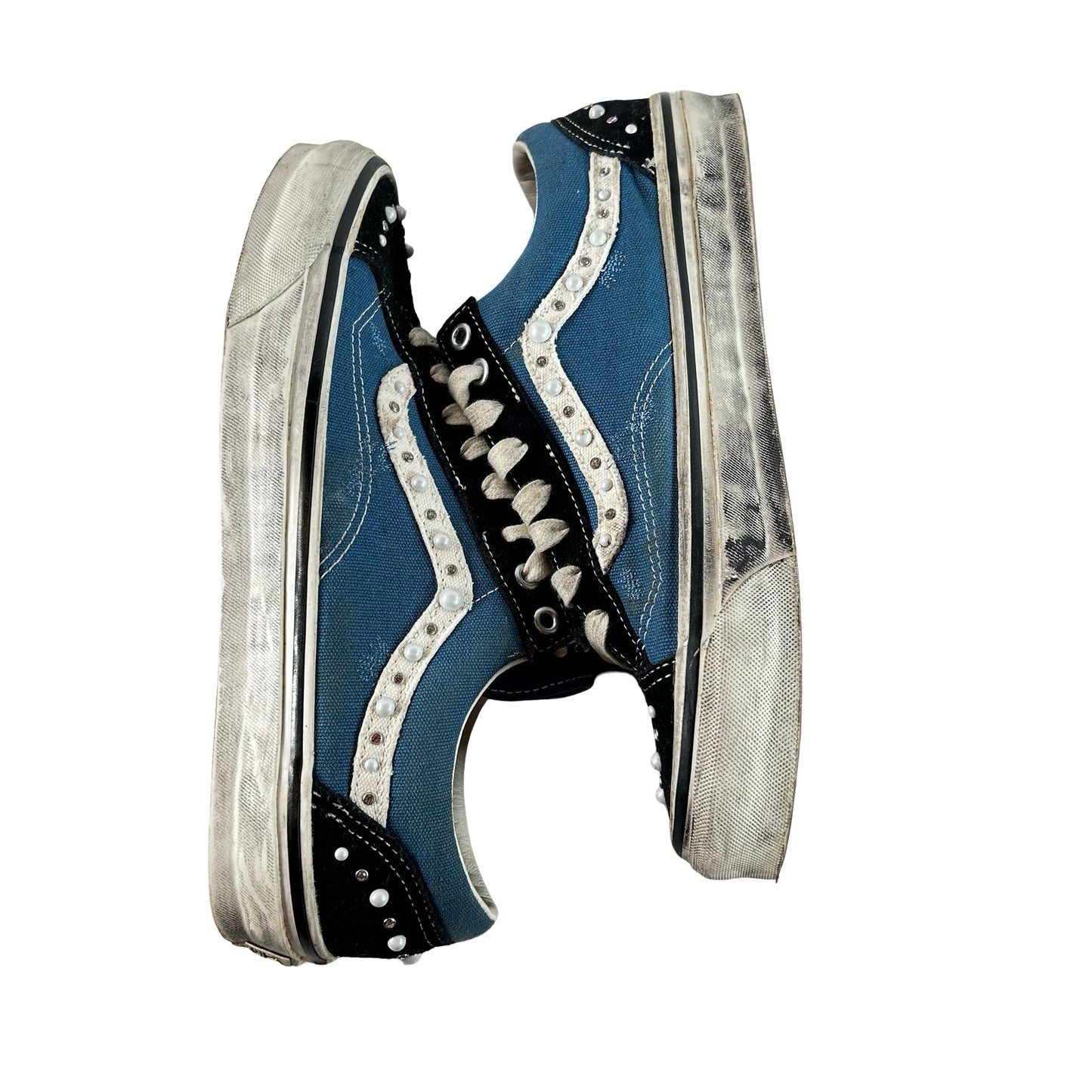VN000E8VYA6 Vans LX Old Skool 36 Pearlized Pack Black Navy [USED] - 10 M (Used) (No Box)