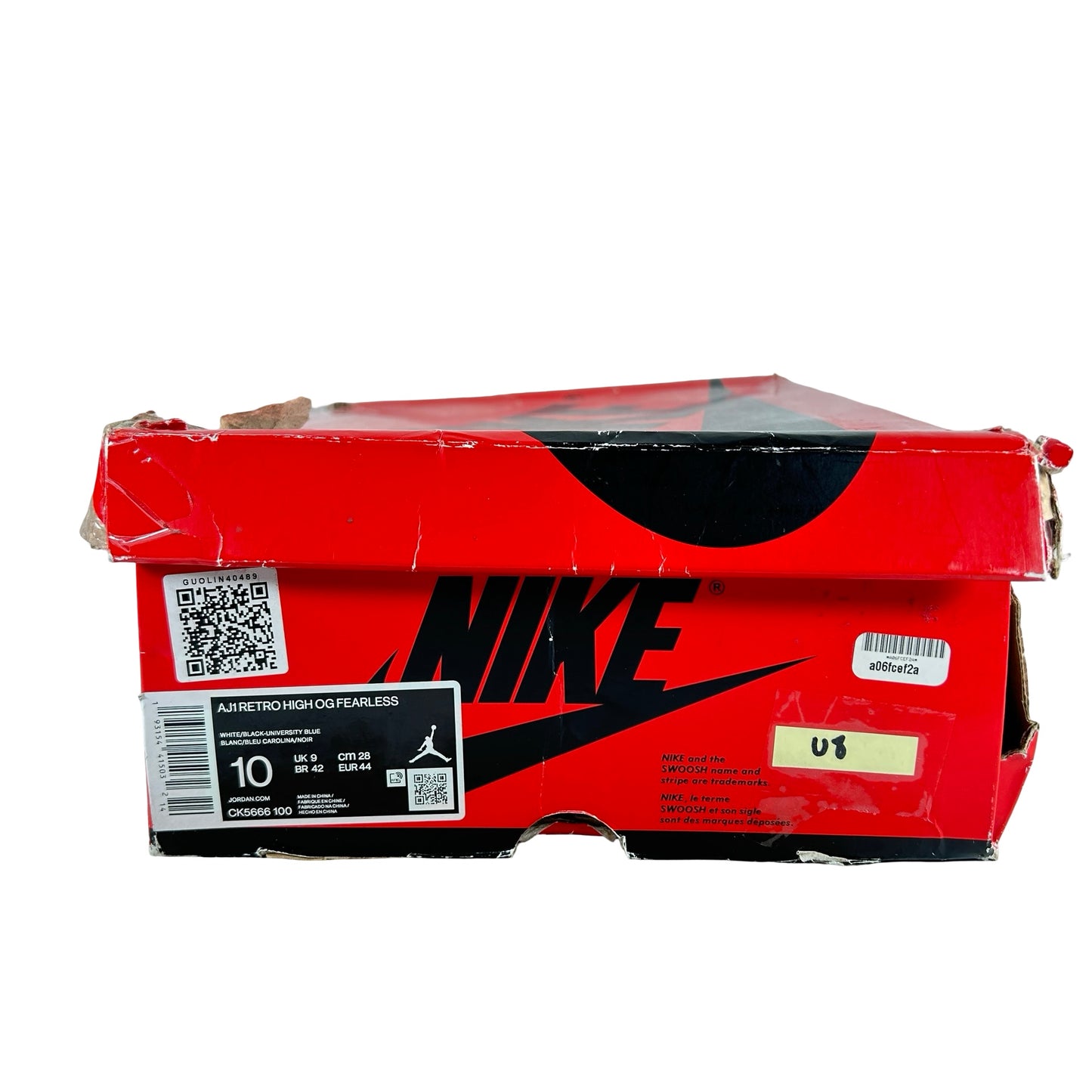 CK5666 100 Jordan 1 Retro High Fearless UNC Chicago [USED] - 10 M (Used8)