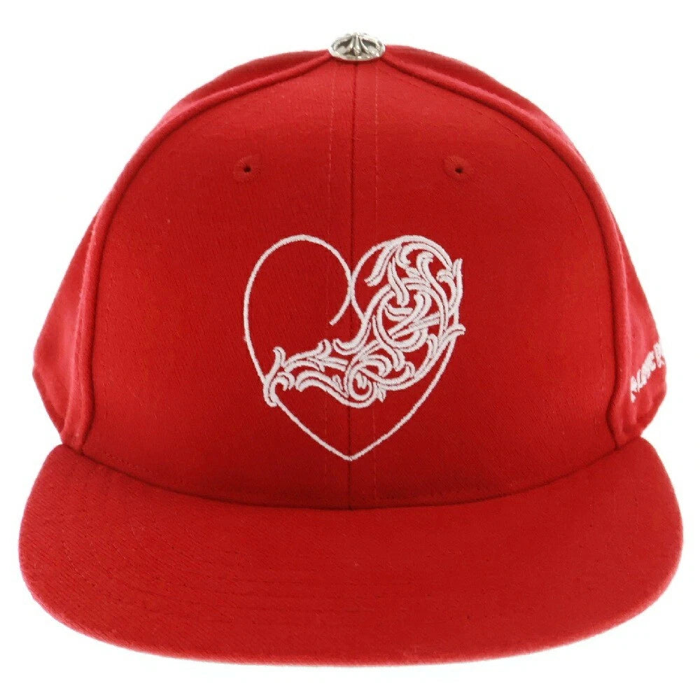 Chrome Hearts Wool Acrylic Serge Red Fitted Hat