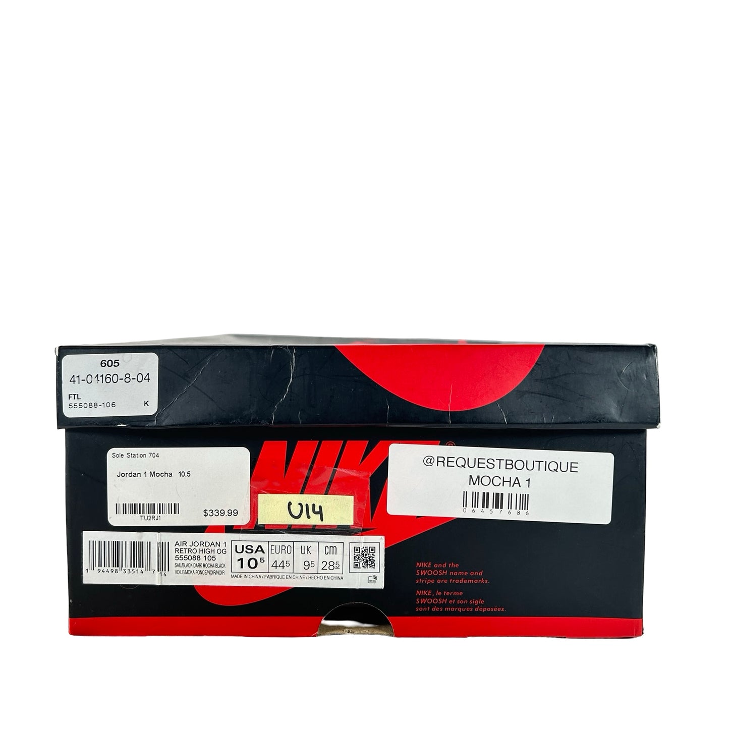 555088 105 Jordan 1 Mocha [USED] - 10.5 M (Used14)
