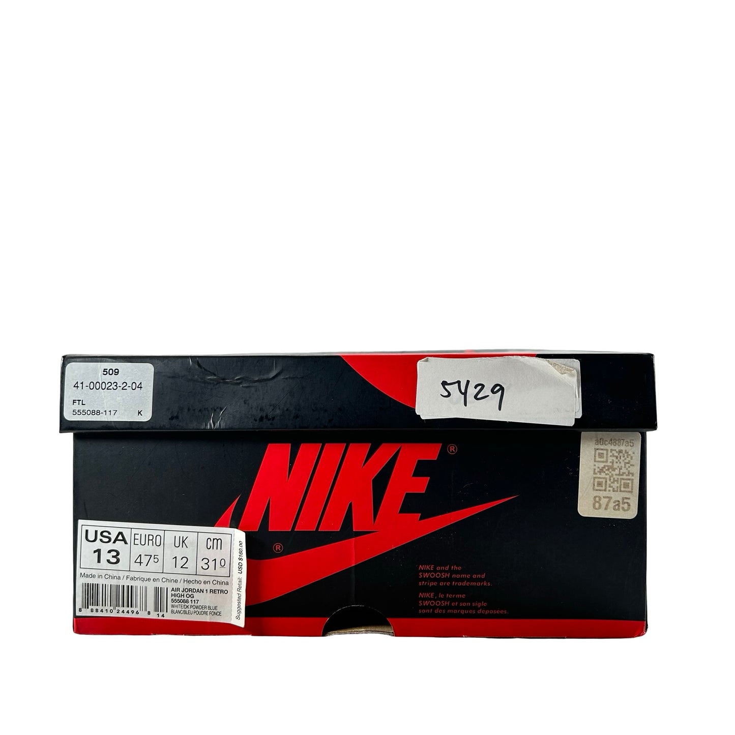 555088 117 Jordan 1 Retro High OG UNC 2015 [USED] - 13 M (Used)
