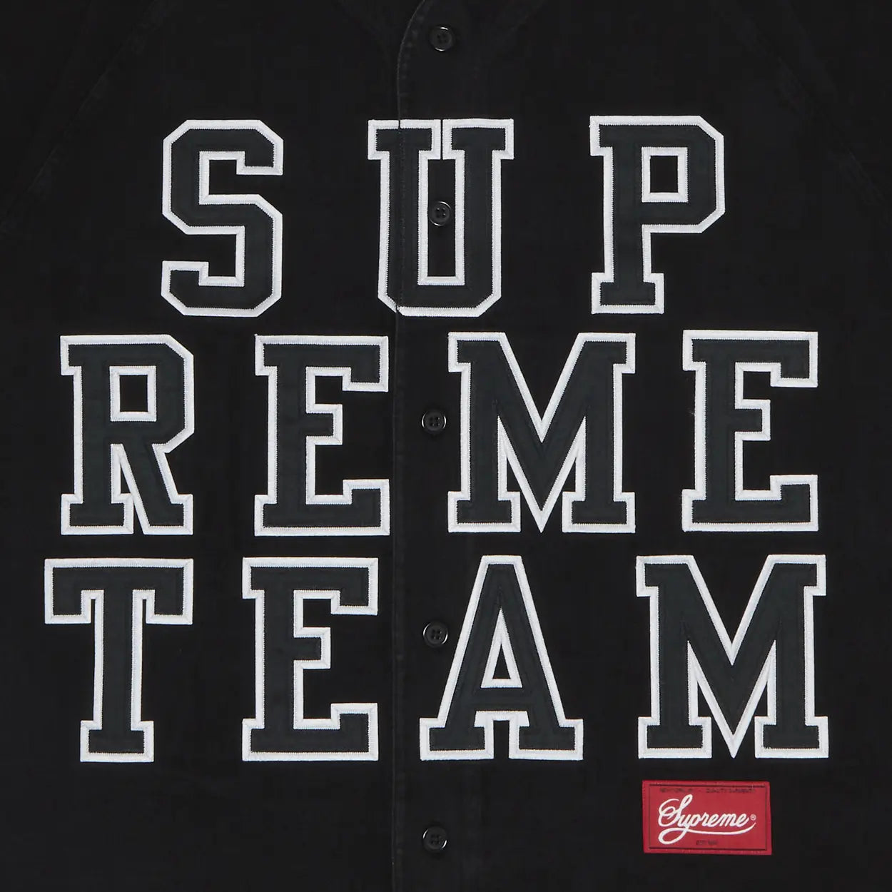 Supreme Denim Baseball Jersey 'Black' [USED] - XL (Used)