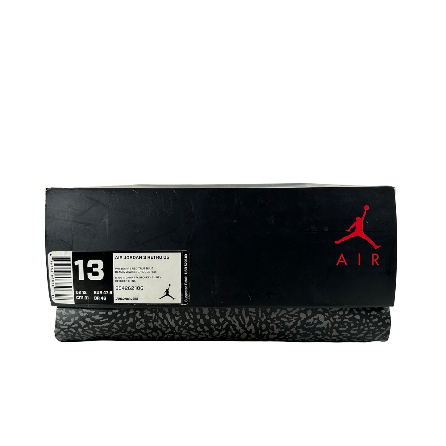 854262 106 Jordan 3 Retro True Blue (2016) [USED] - 13 M (Used)