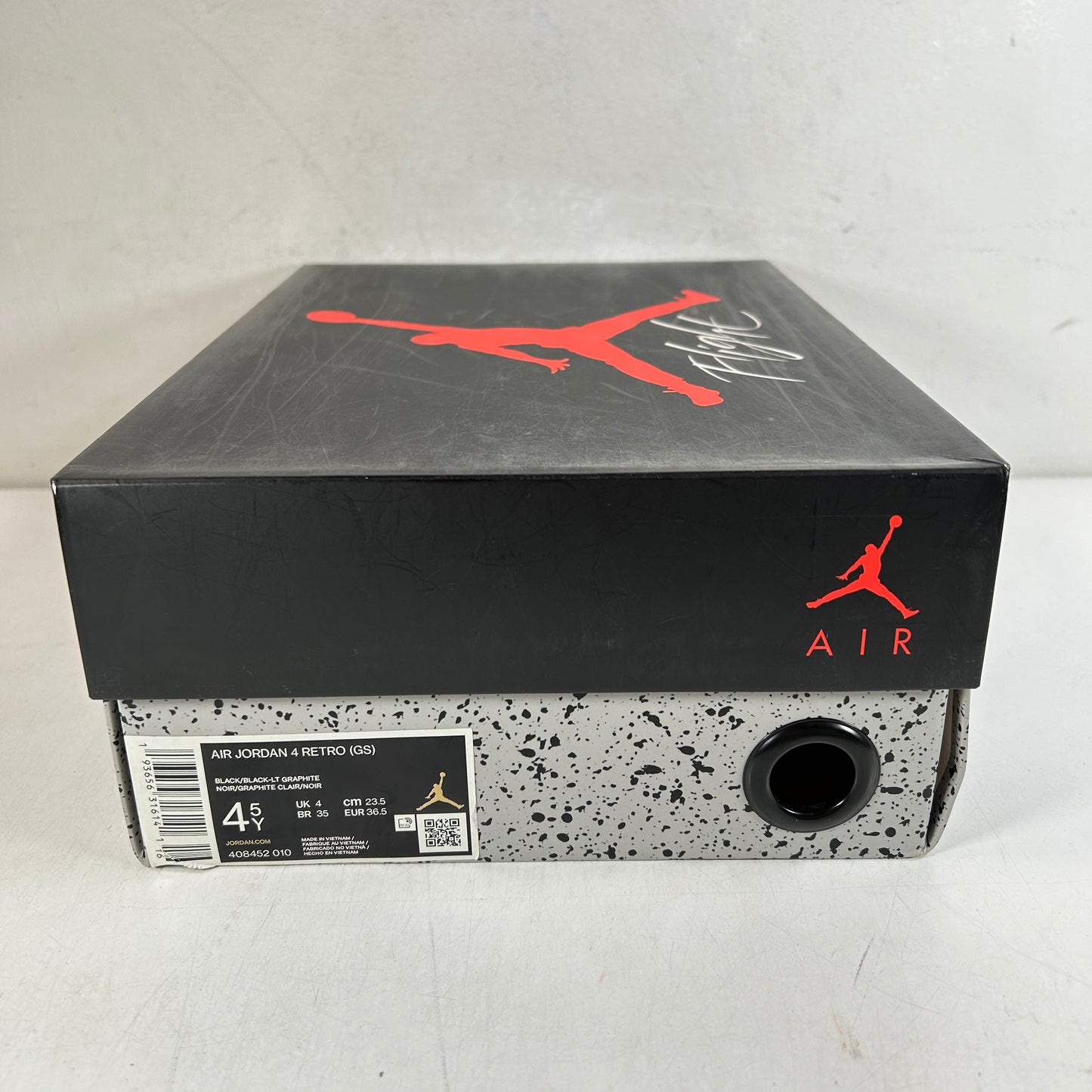 408452 010 Jordan 4 Retro Black Cat (2020) (GS) [USED] - 4.5 Y (Used)
