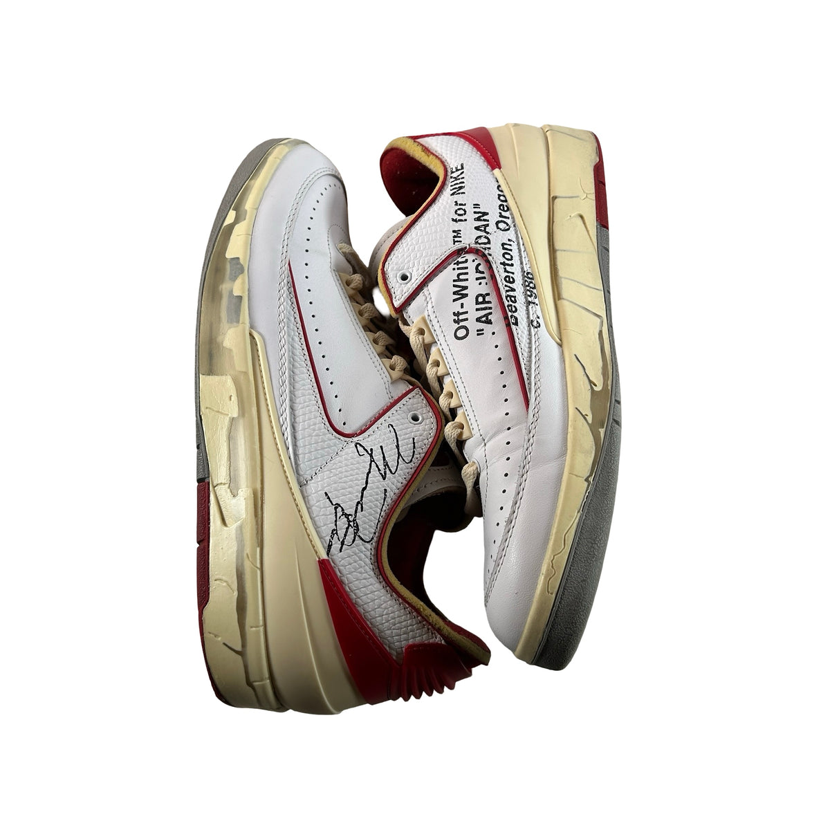 DJ4375 106 Jordan 2 Retro Low SP Off-White White Red [USED] - 11 M (Used2)
