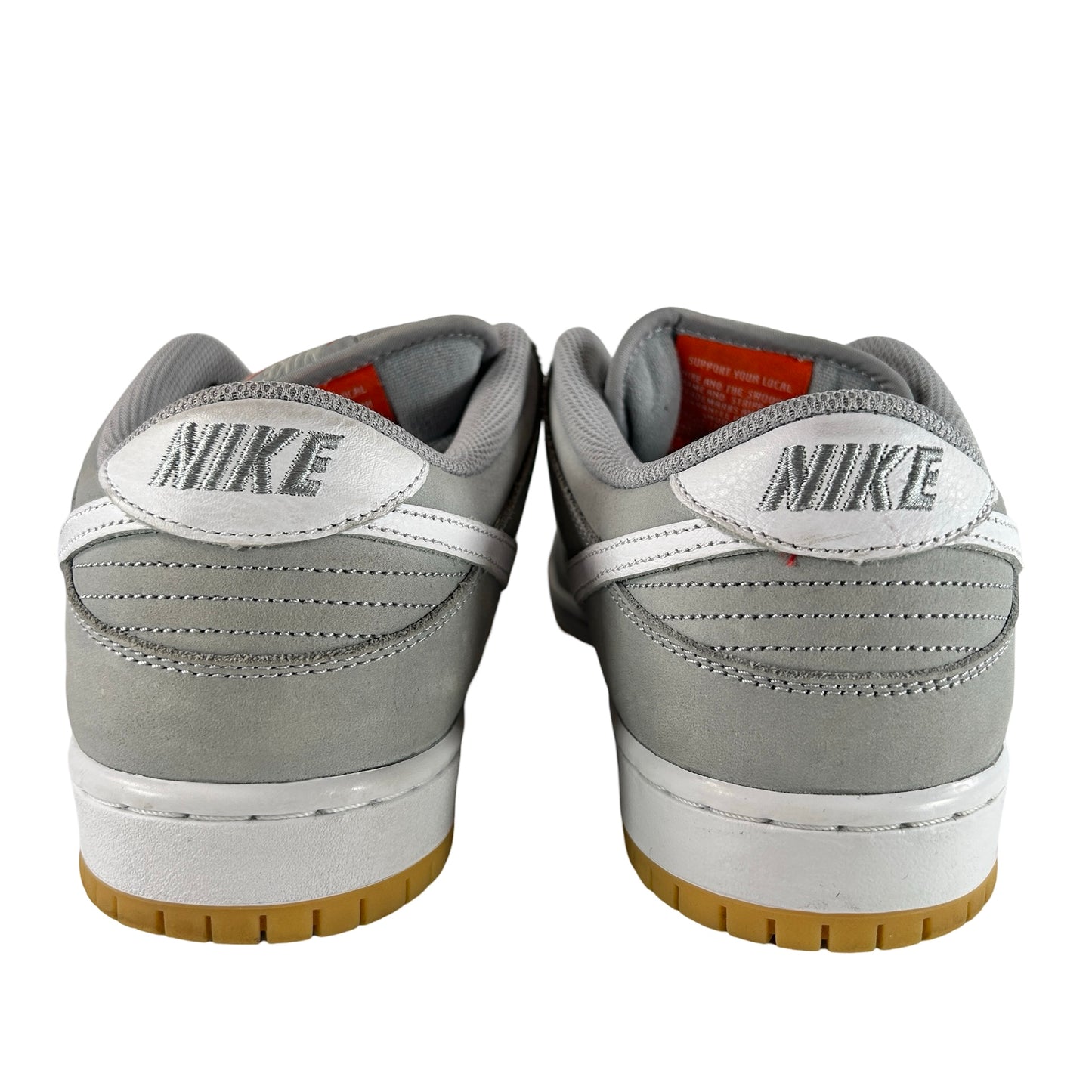 DV5464 001 Nike SB Dunk Low Pro ISO Orange Label Wolf Grey Gum [USED] - 11 M (Used)