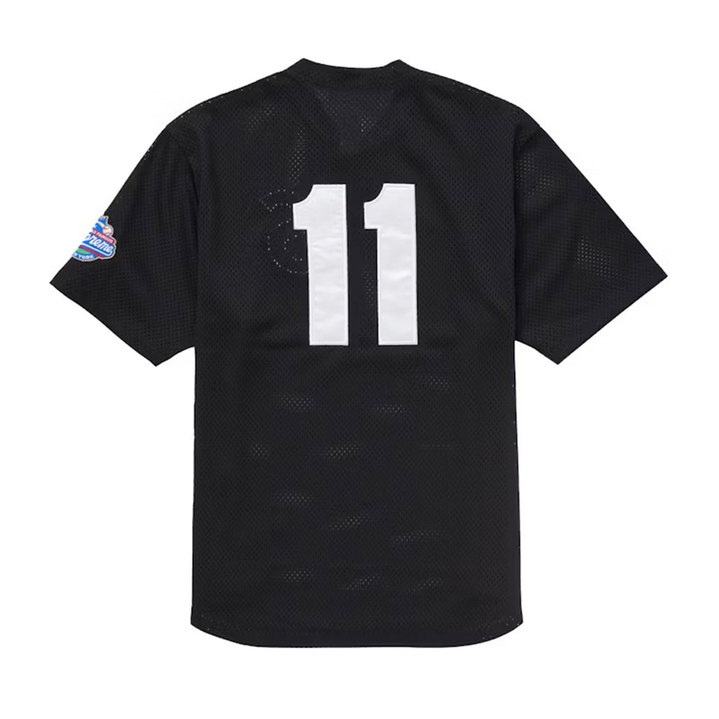 Supreme S Logo Baseball Henley (SS25) Black [USED] - M (Used)