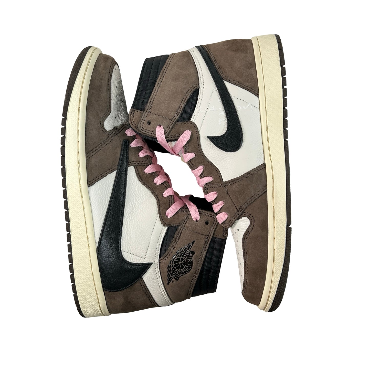 CD4487 100 Jordan 1 Retro High OG SP Travis Scott Mocha [USED] - 9 M (Used5)
