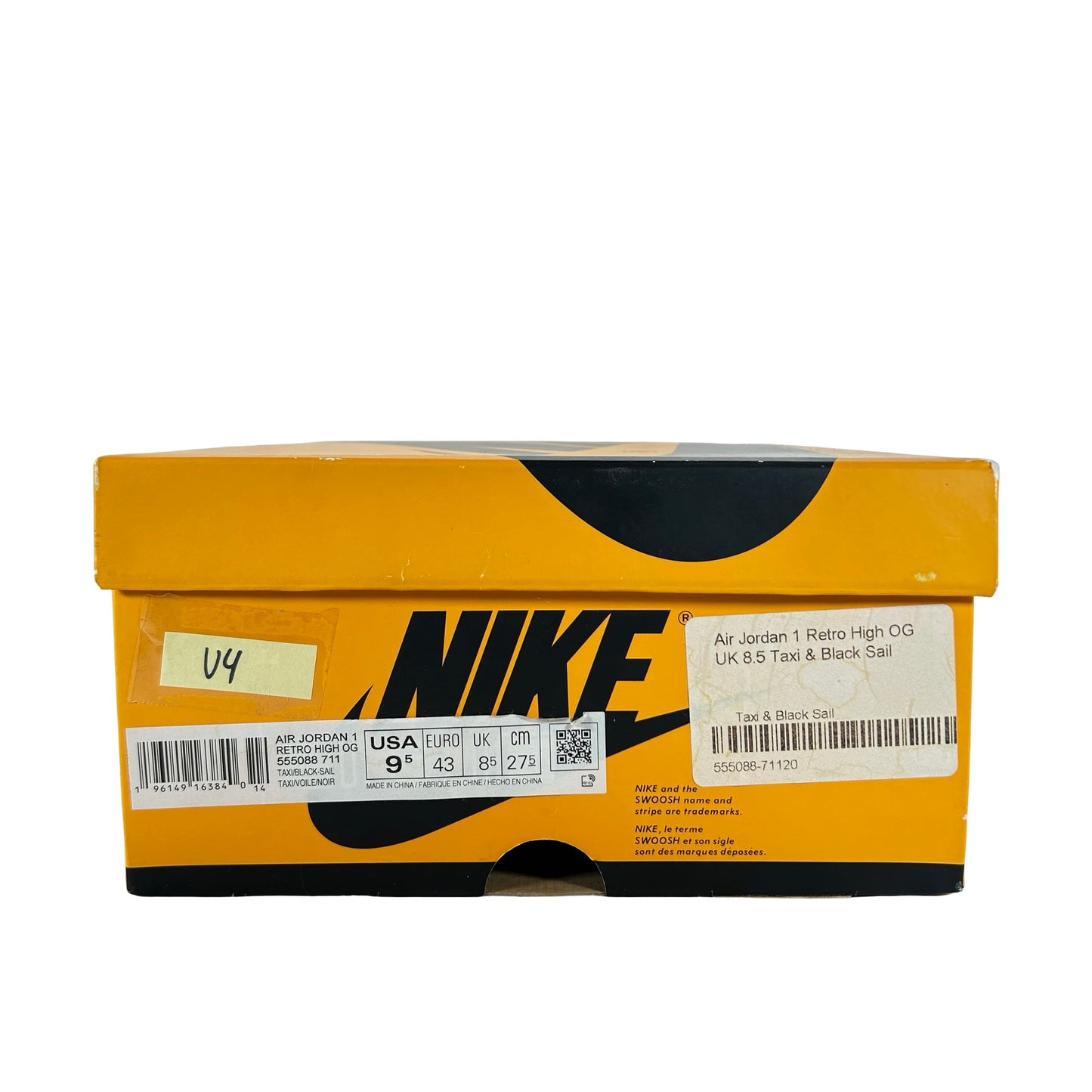 555088 711 Jordan 1 Retro High OG Yellow Toe [USED] - 9.5 M (Used4)