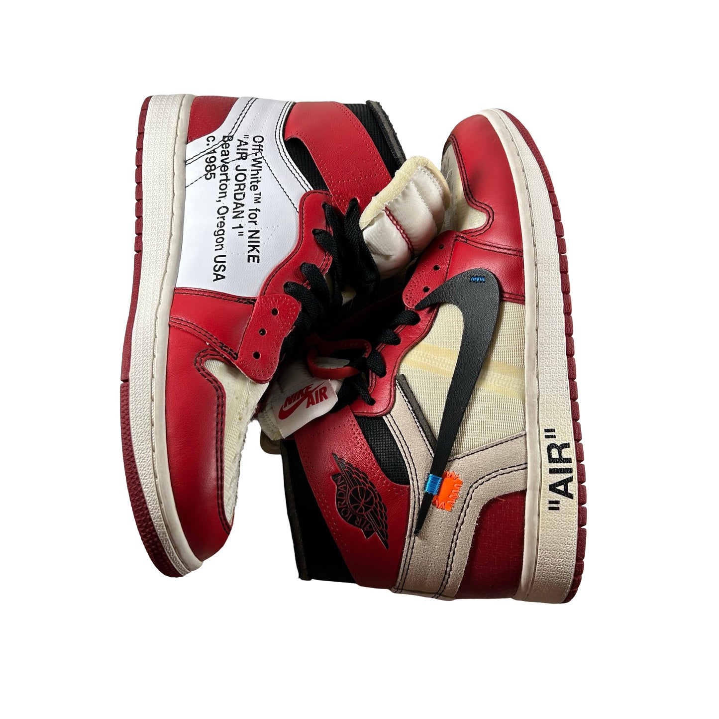 AA3834 101 Jordan 1 Retro High Off-White Chicago - 9 M (Promo Sample) (Yellowing) (No Box)