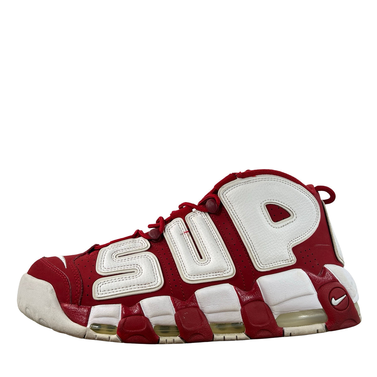 902290 600 Nike Air More Uptempo Supreme Suptempo Red [USED] - 12 M (Used) (No Box)