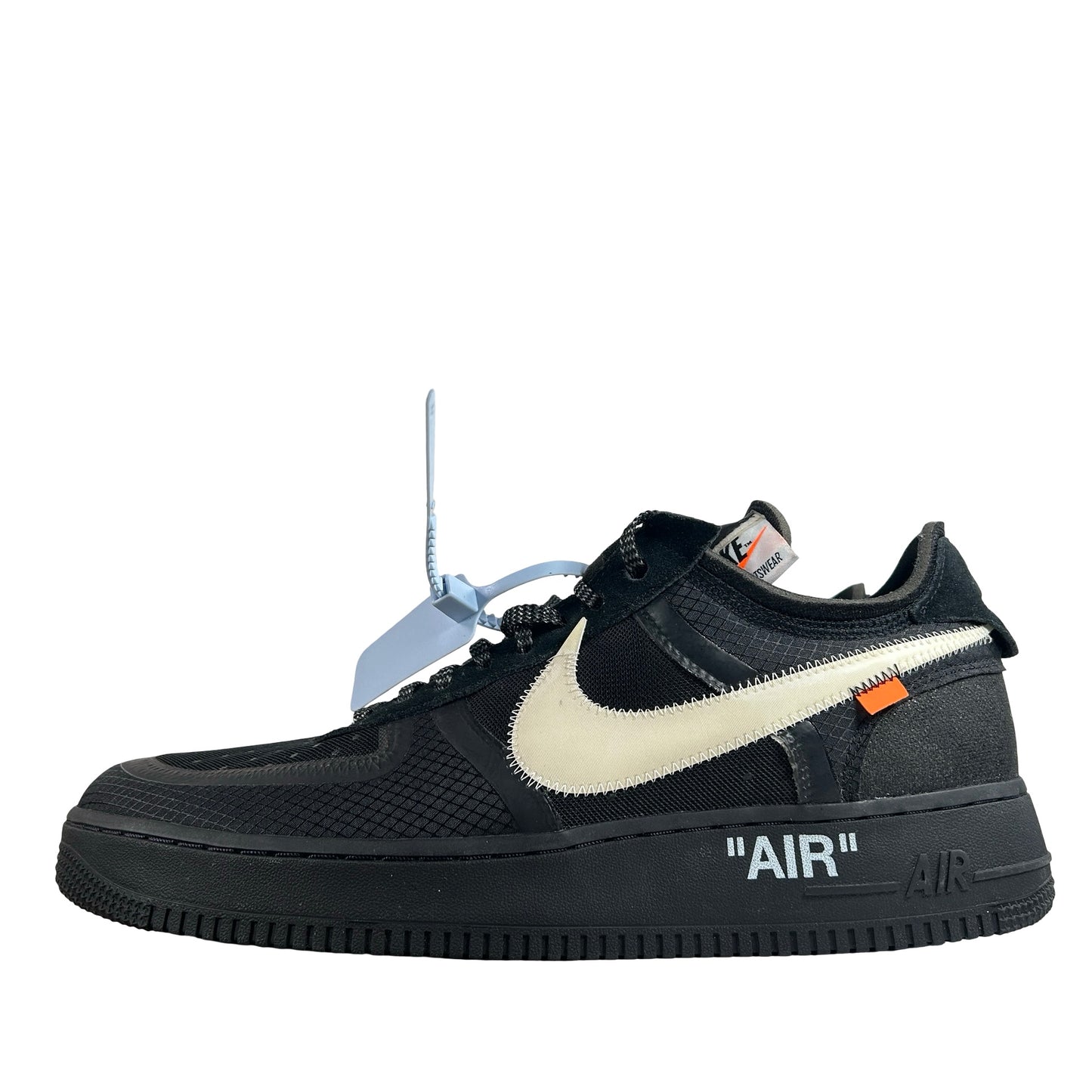 AO4606 001 Nike Air Force 1 Low Off-White Black White - 13 M (Swooshes Slightly Yellowing) (Damaged Box)