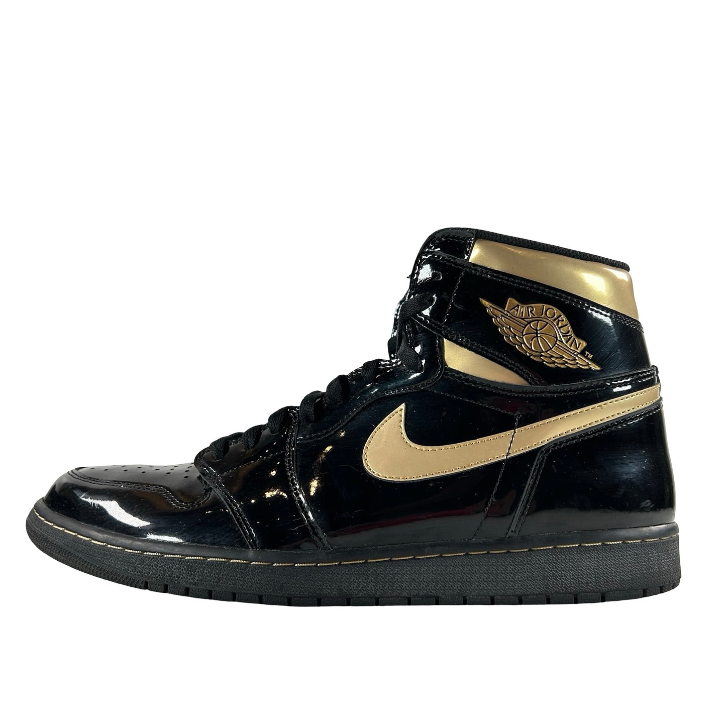 555088 032 Jordan 1 Black/Gold [USED] - 14 M (Used2)
