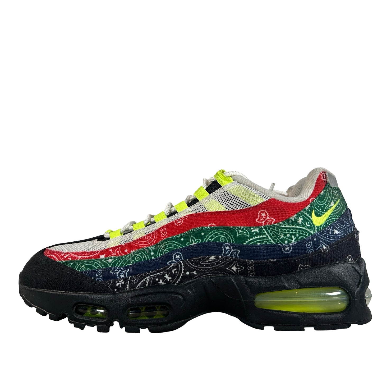 IQ0620 100 Nike Air Max 95 OG Big Bubble Neon Paisley Bandana [USED] - 10 M (Used) (No Box)