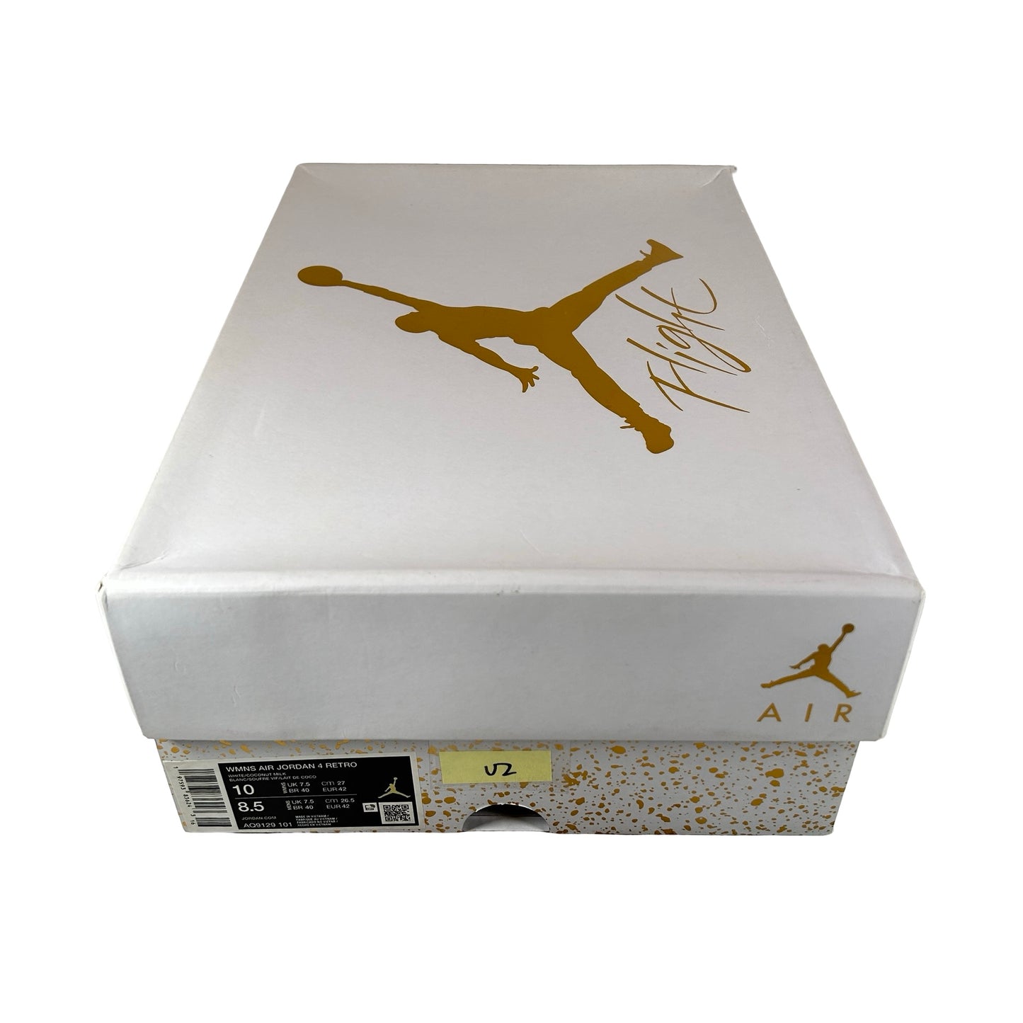 AQ9129 101 Jordan 4 Retro Vivid Sulfur (Women's) [USED] - 10 W (Used2)