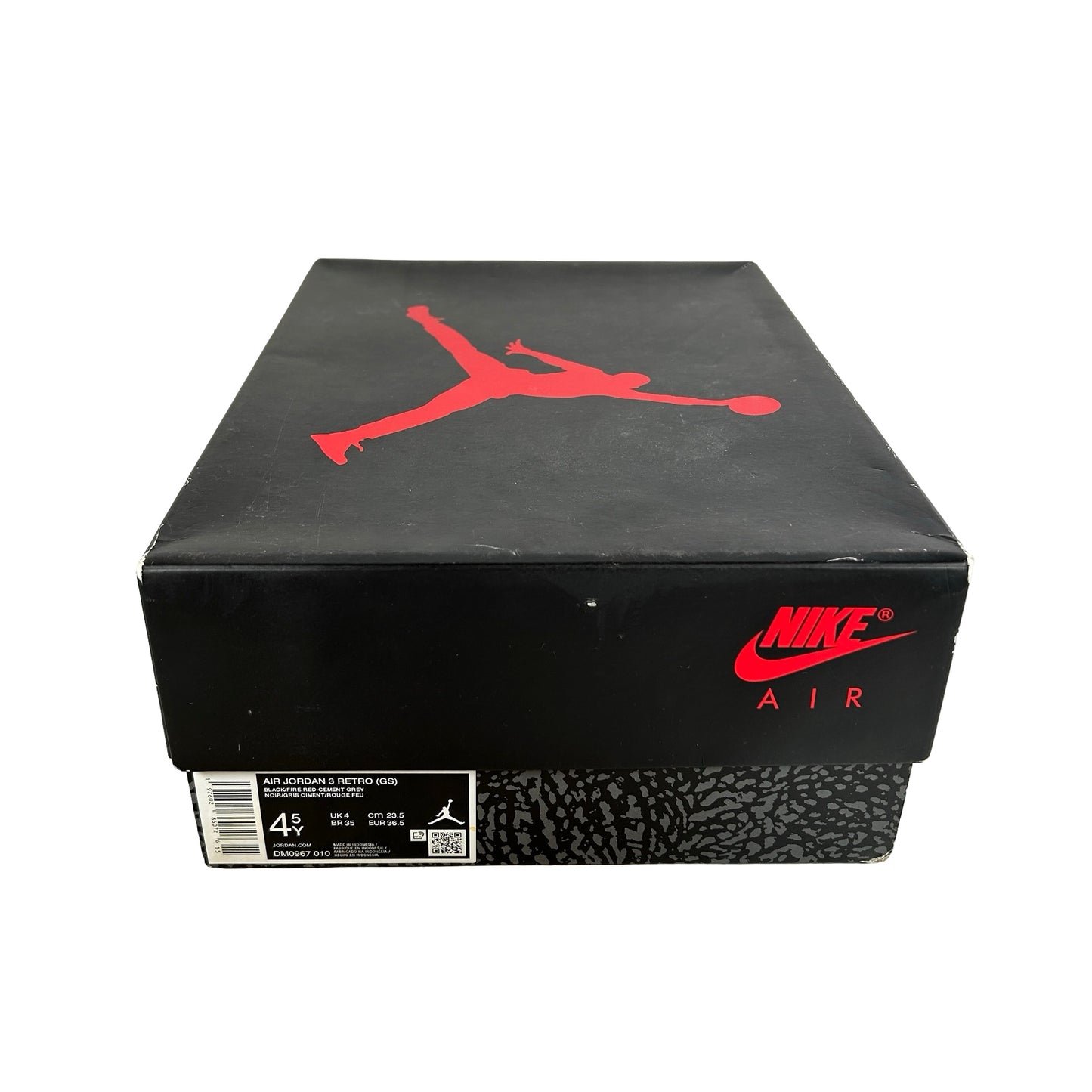 DM0967 010 Jordan 3 Retro Black Cement (2024) (GS) [USED] - 4.5 Y (Used)