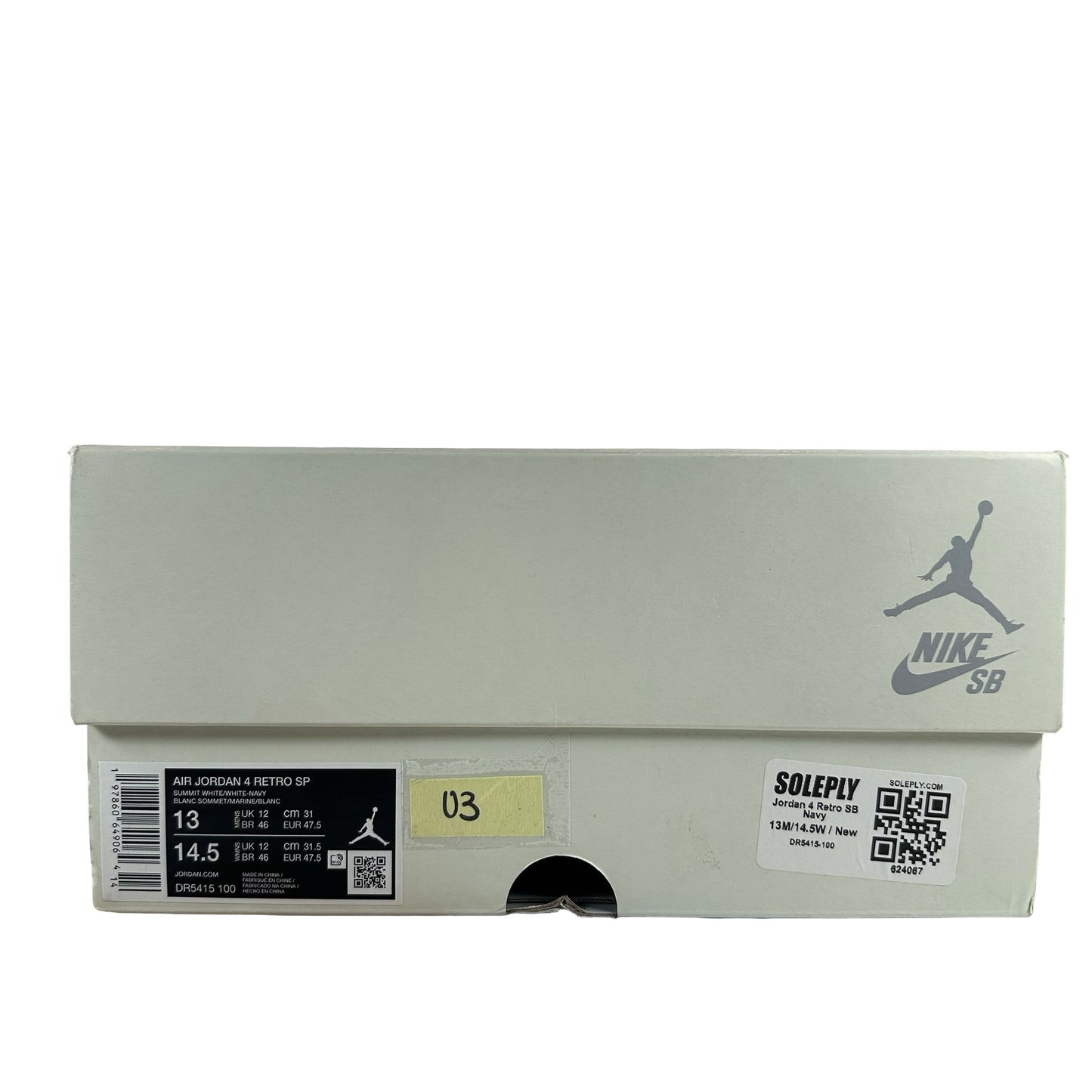 DR5415 100 Jordan 4 Retro SB Navy [USED] - 13 M (Used3)