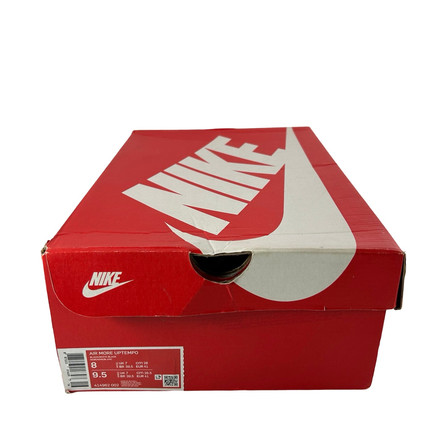 414962 002 Nike Air More Uptempo Black White [USED] - 8 M (Used)