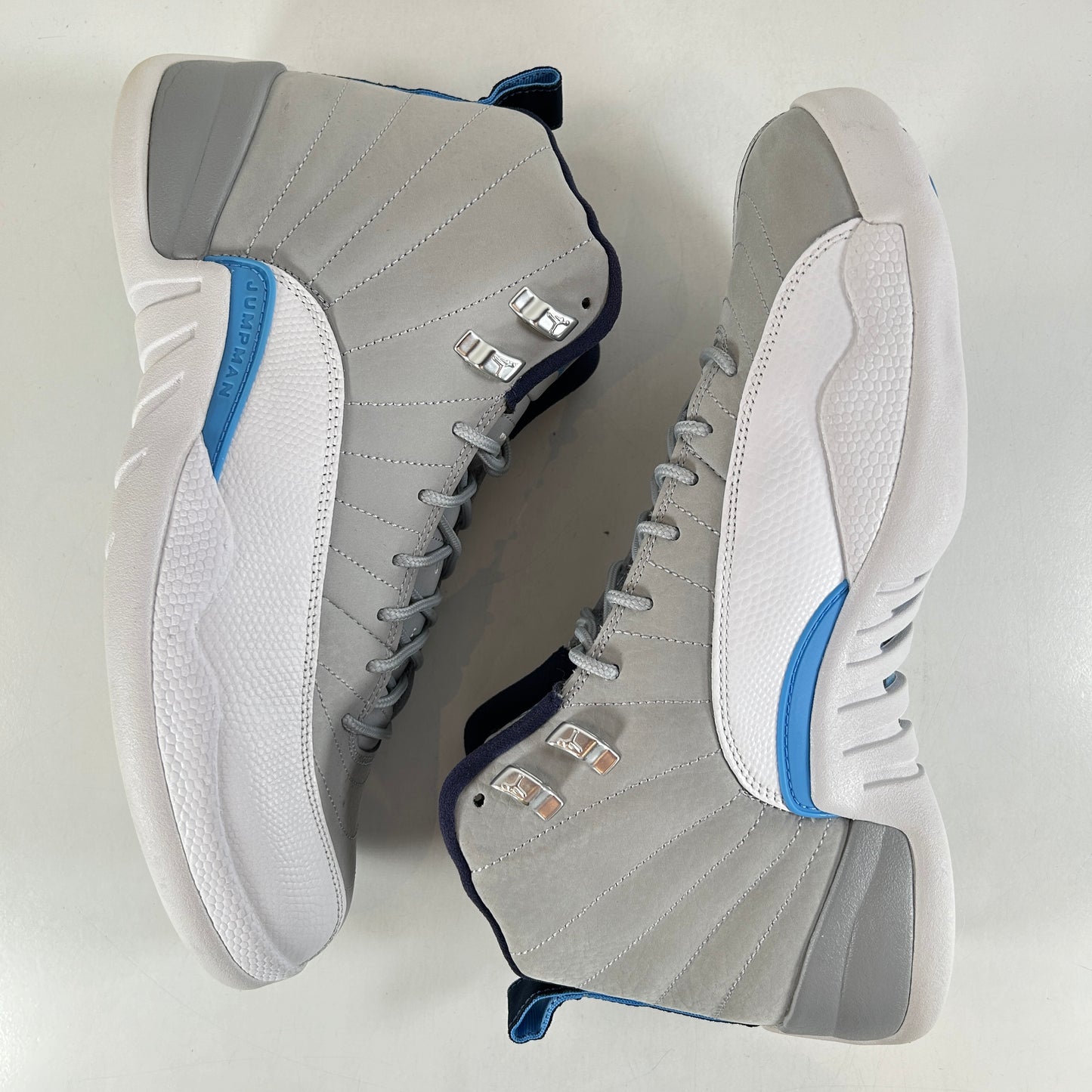 130690 007 Jordan 12 Retro Grey University Blue [USED] - 10.5 M (VNDS) (Replace Box)