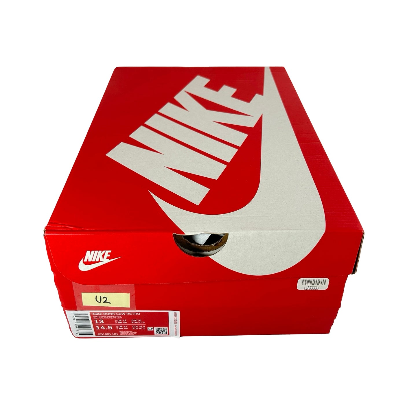 DD1391 101 Nike Dunk Low Michigan State [USED] - 13 M (Used2)