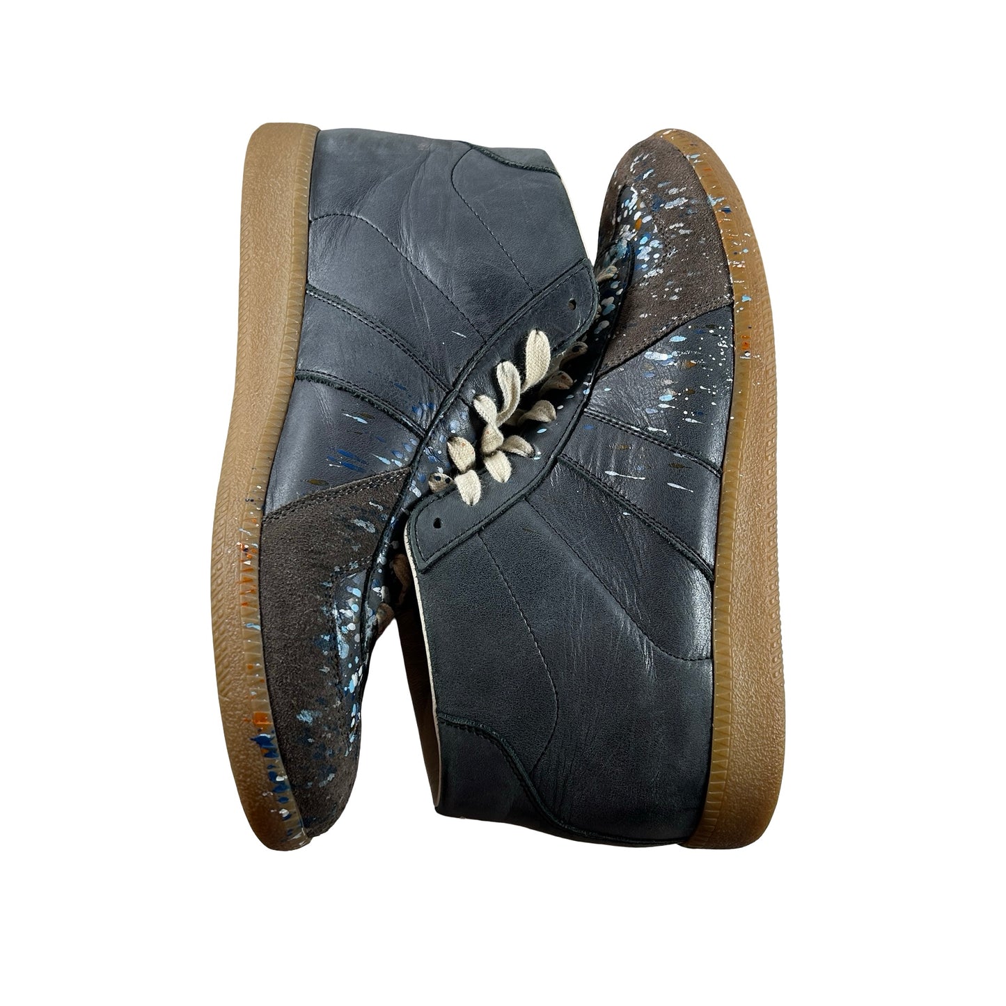Maison Margiela Paint Splatter Replica High Blue [USED] - 41 EU / 8 US (Used) (No Box)