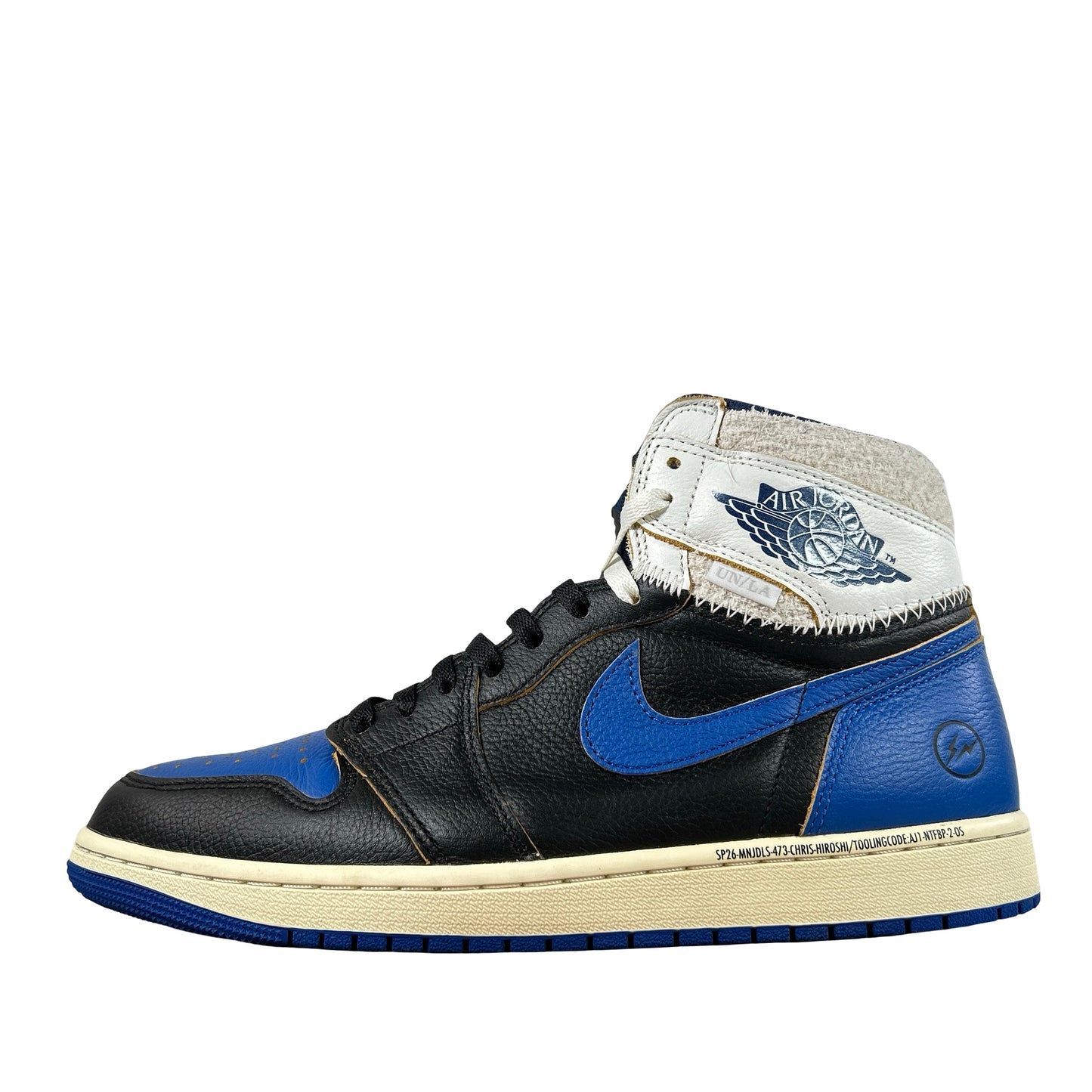 IO7847 001 Jordan 1 Retro High OG SP Fragment x Union LA Sport Royal [USED] - 11 M (Used)