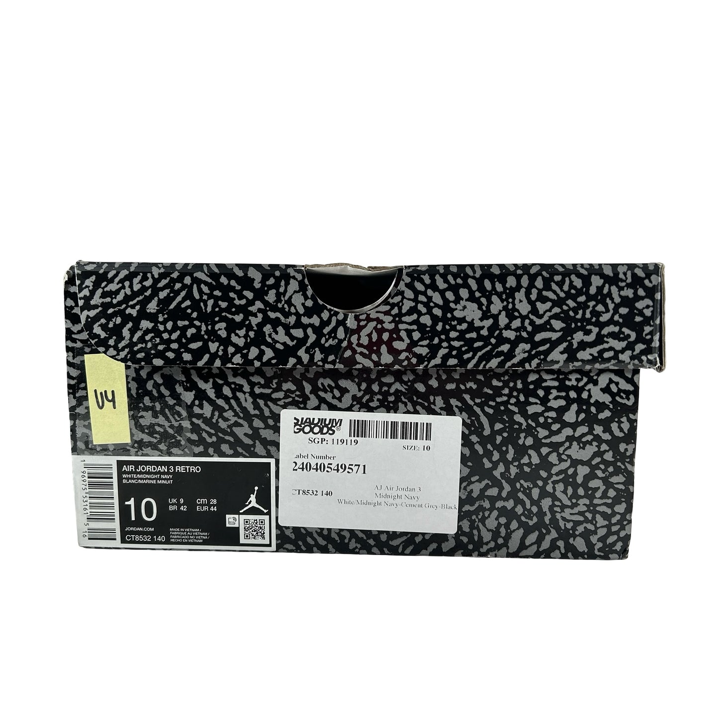 CT8532 140 Jordan 3 Retro Midnight Navy [USED] - 10 M (Used4)