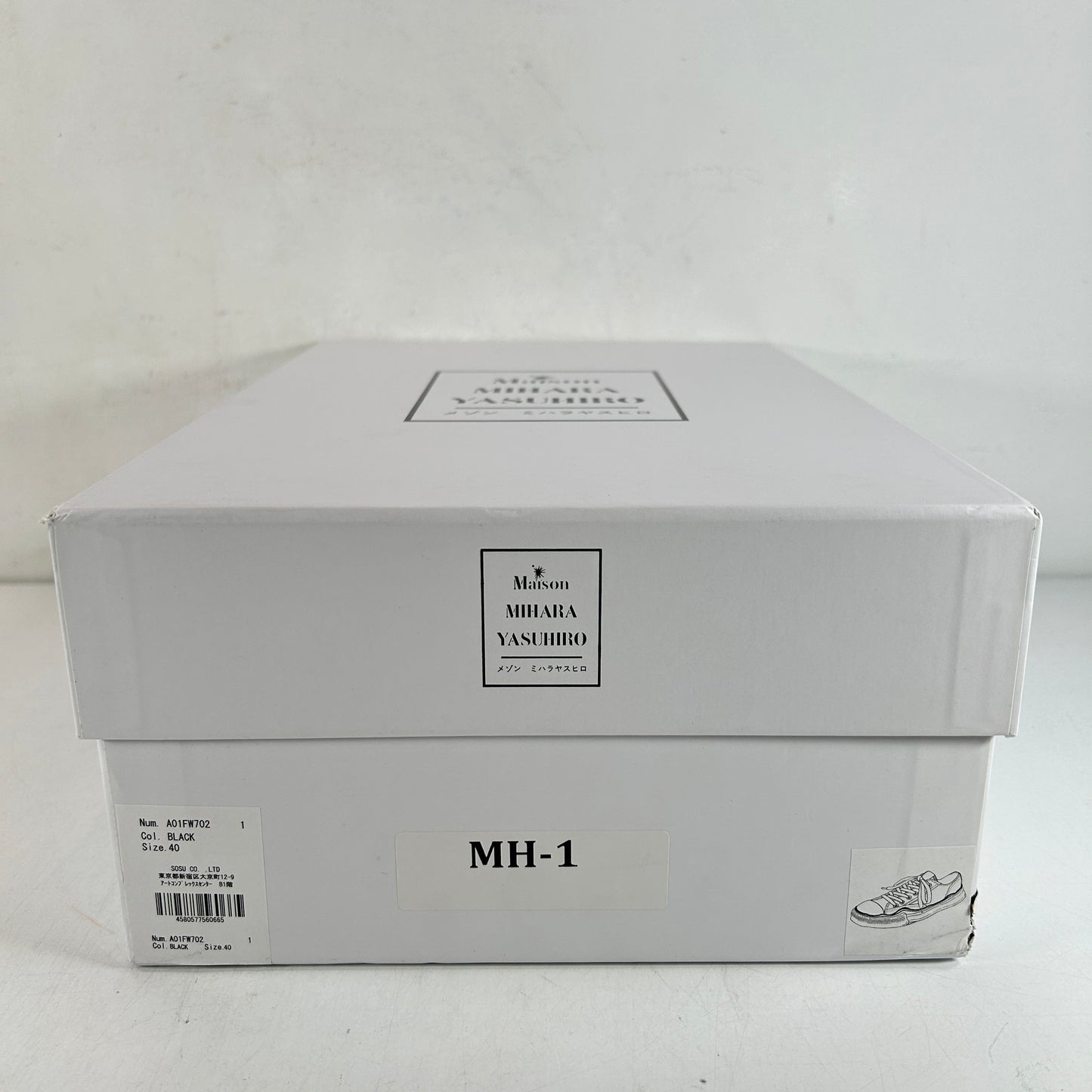 A05FW702 Maison Mihara Yasuhiro Hank OG Sole Canvas Low Black [USED] - 6.5 M (Used)