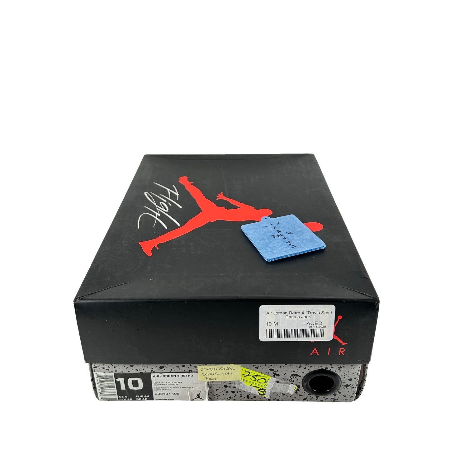 308497 406 Jordan 4 Travis Scott Cactus Jack [CONDITIONAL] - 10 M (Scratch Left Foot)