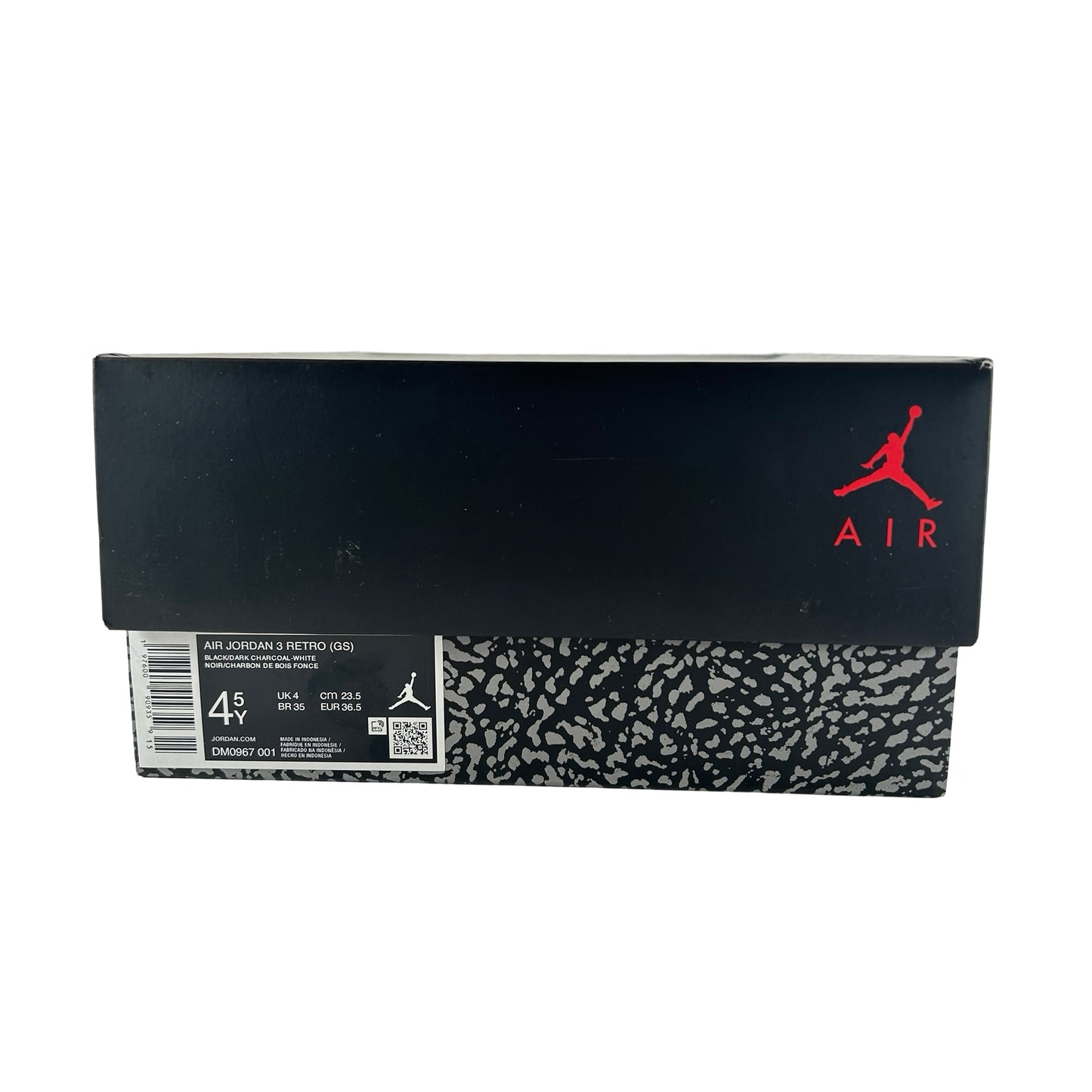 DM0967 001 Jordan 3 Retro Black Cat (2025) (GS) [USED] - 4.5 Y (Used)