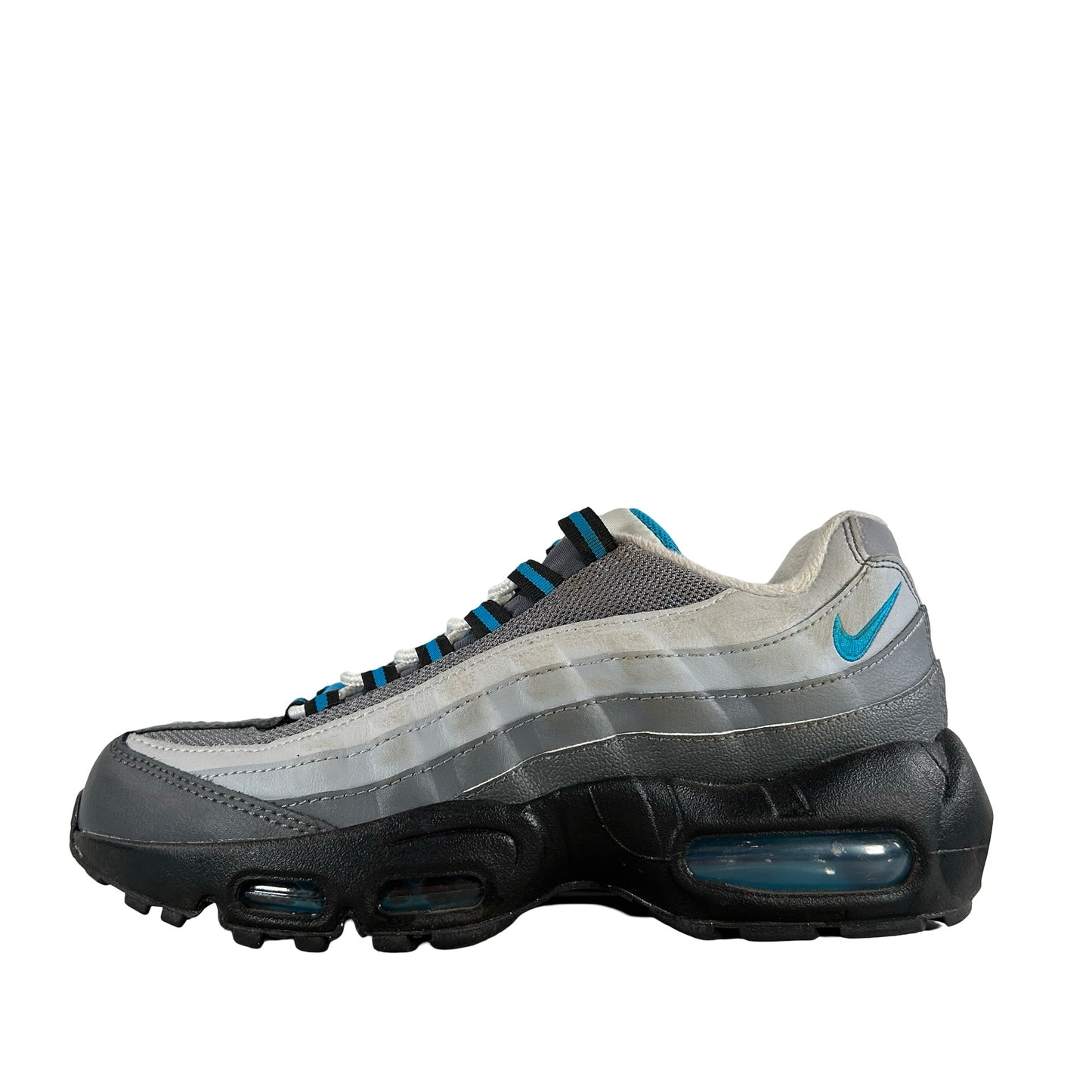 CJ3906 002 Nike Air Max 95 Recraft Grey Laser Blue (GS) [USED] - 5 Y (Used) (No Box)