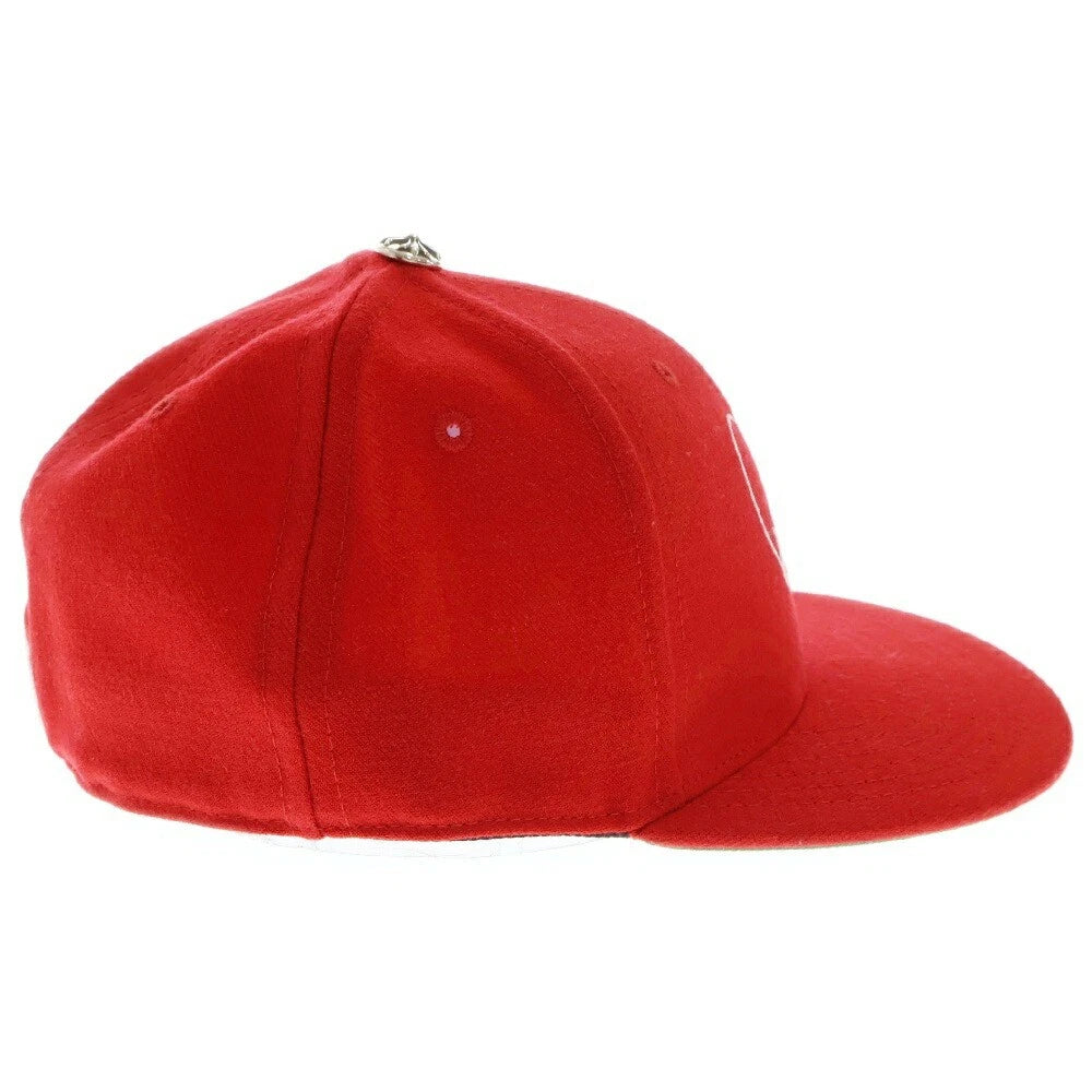 Chrome Hearts Wool Acrylic Serge Red Fitted Hat