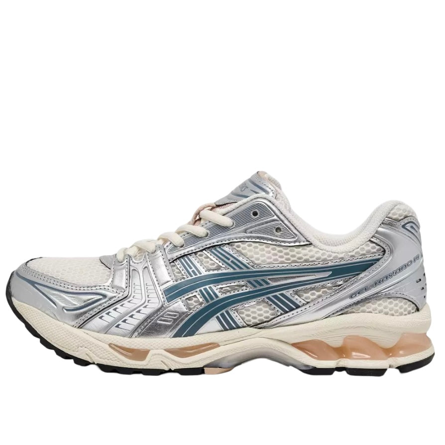 1203A537 109 ASICS Gel-Kayano 14 Birch Pure Silver Teal Gold