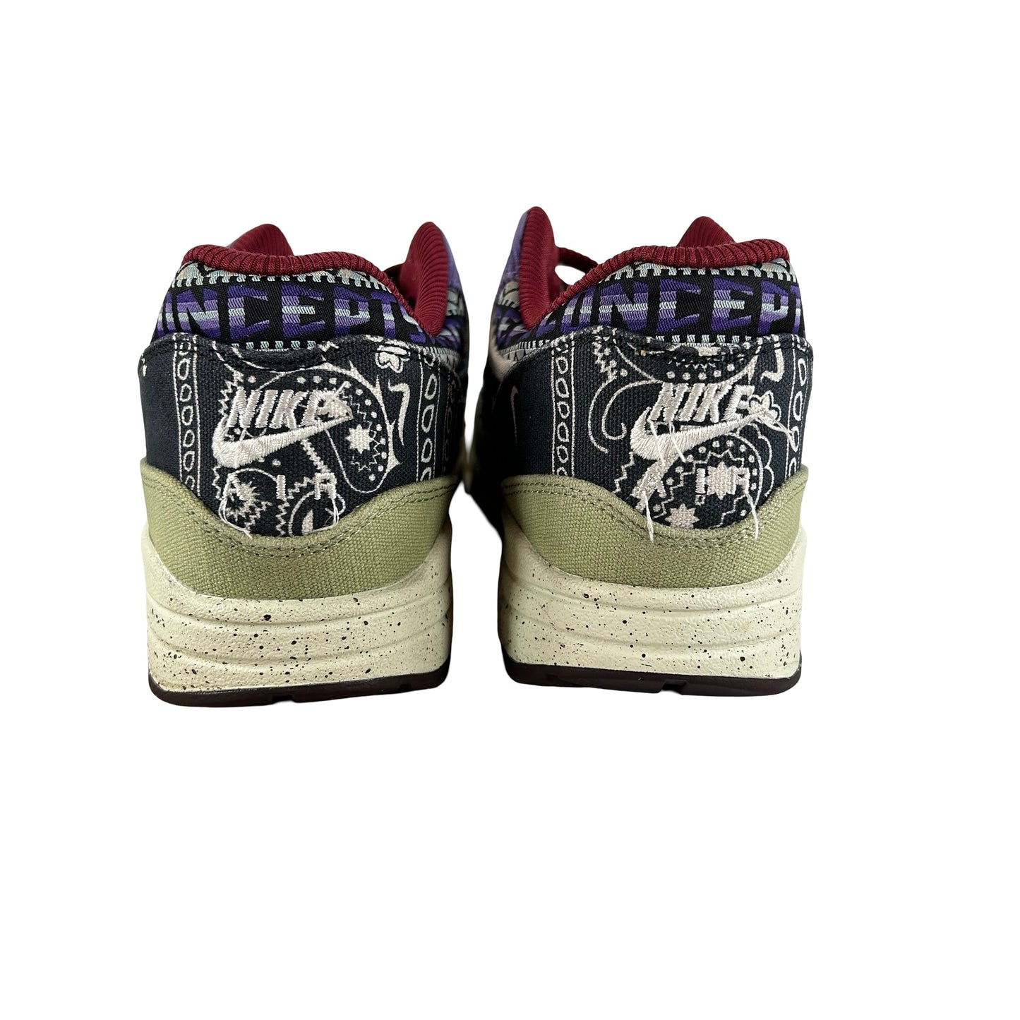 DN1803 300 Nike Air Max 1 Concepts Denim Olive Canvas [USED] - 10 M (Used)