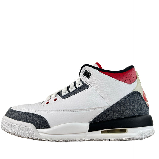 CZ6634 100 Jordan 3 Retro SE Fire Red Denim (GS) [USED] - 6 Y (Used)