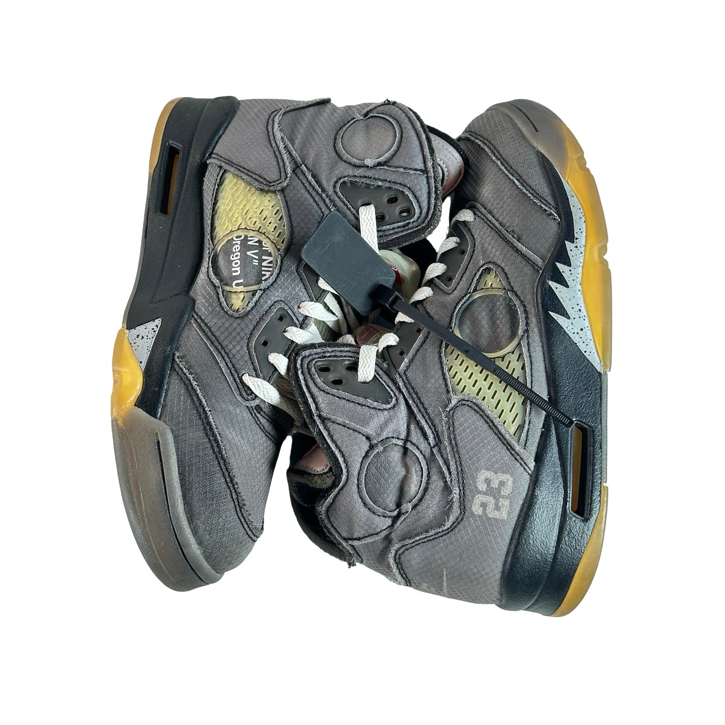 CT8480 001 Jordan 5 Off-White Black [USED] - 9.5 M (Used5)