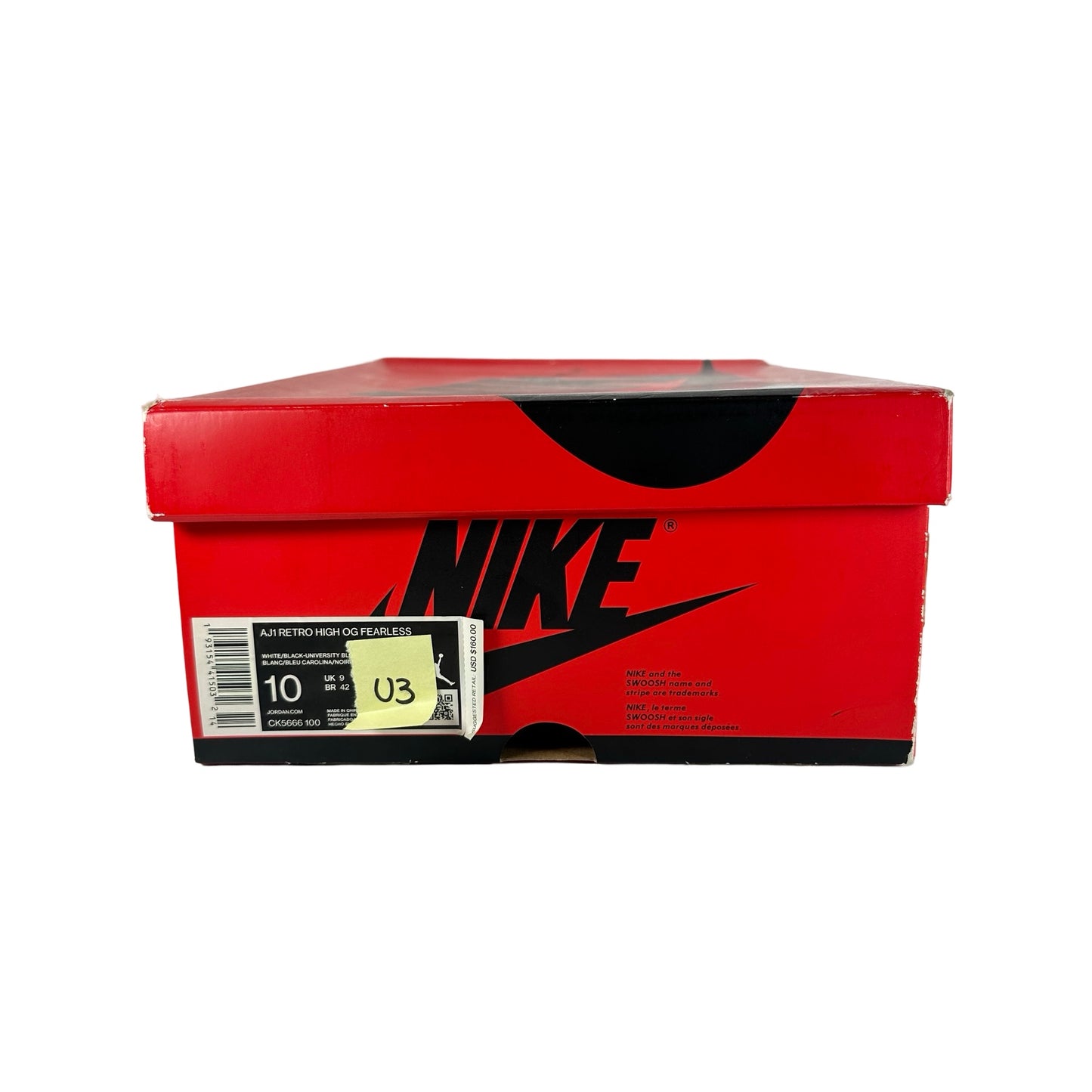 CK5666 100 Jordan 1 Retro High Fearless UNC Chicago [USED] - 10 M (Used3)