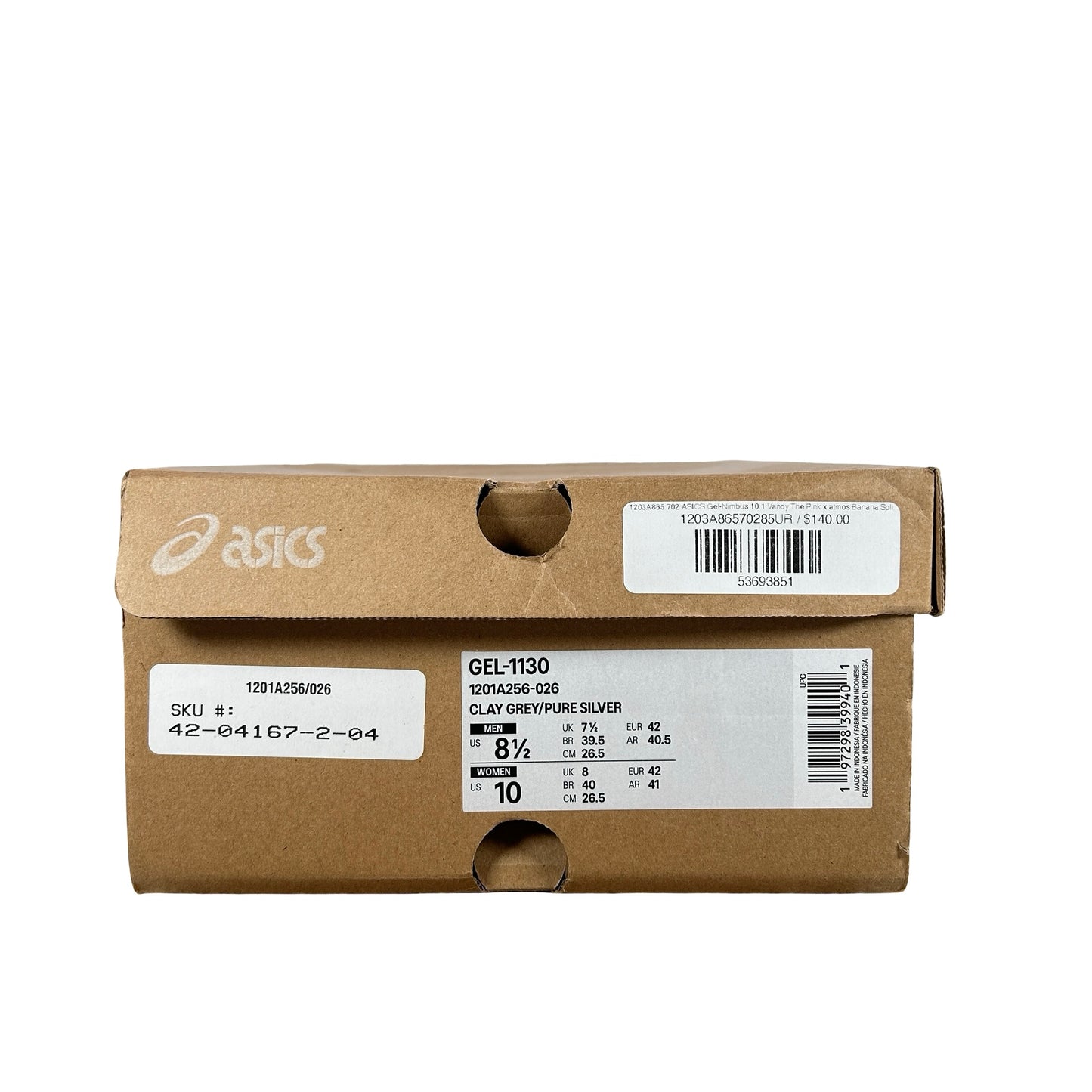 1201A256 026 ASICS Gel-1130 Clay Grey Pure Silver [USED] - 8.5 M (Used)