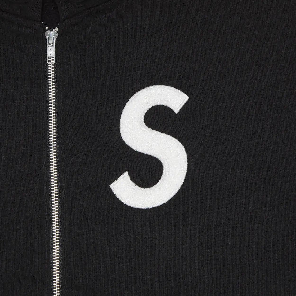 Supreme S Logo Zip Up Hooded Sweatshirt 'Black' [USED] - M (Used)