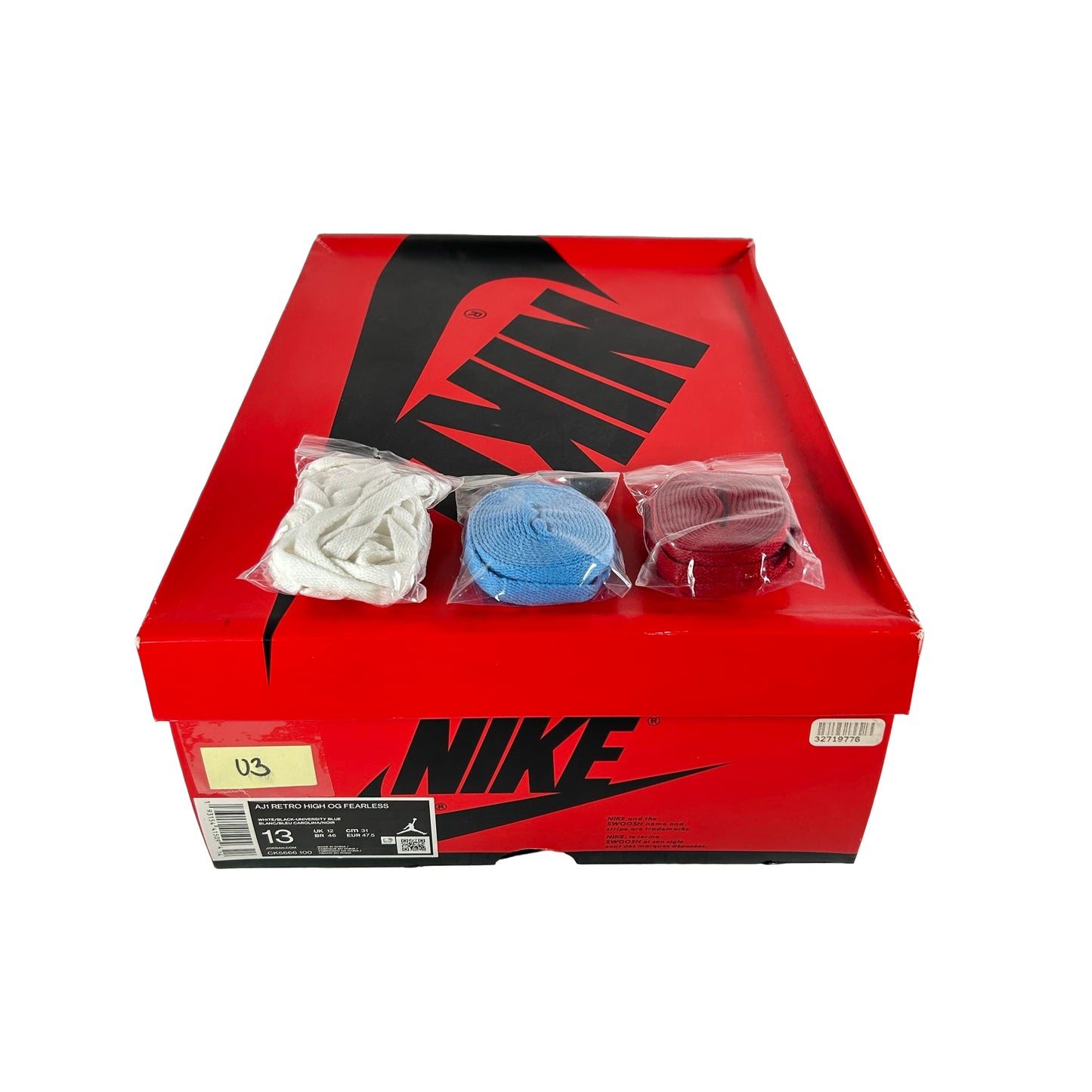 CK5666 100 Jordan 1 Retro High Fearless UNC Chicago [USED] - 13 M (Used3)