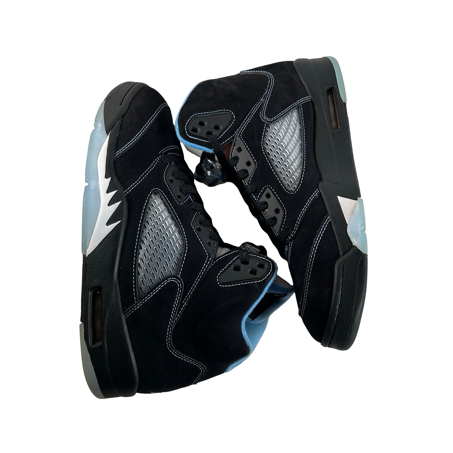 DD0587 008 Air Jordan 5 Retro Black University Blue (2026) [USED] - 9.5 M (Used) (No Box)