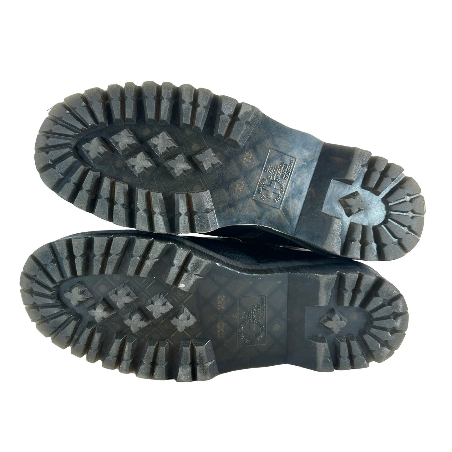 DM02E6811 0001 09 Dr. Martens 1460 Quad Leather Sole Pentagram Jumbo Lace Boot Rick Owens Black [USED] - 12 M (Used) (No Box)