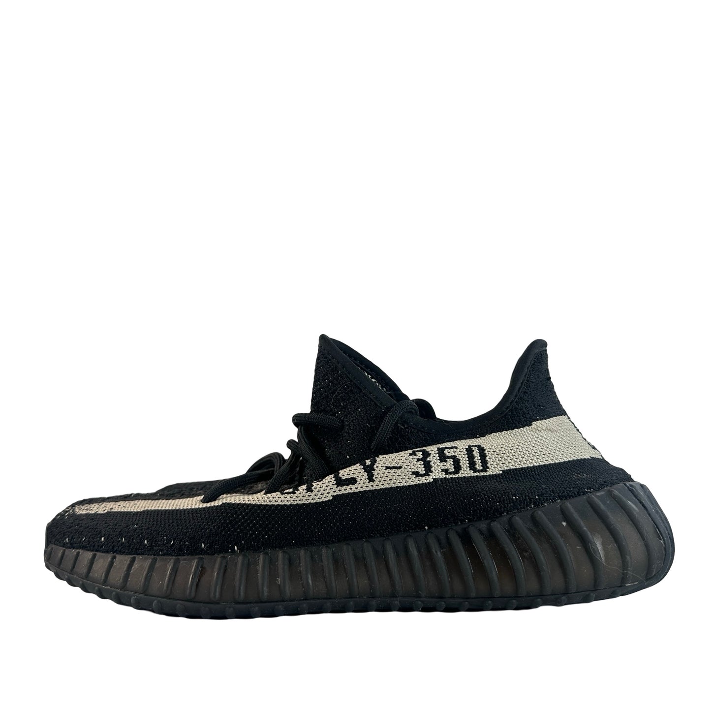 BY1604 Adidas Yeezy Boost 350 V2 Core Black White [USED] - 9 M (Used)