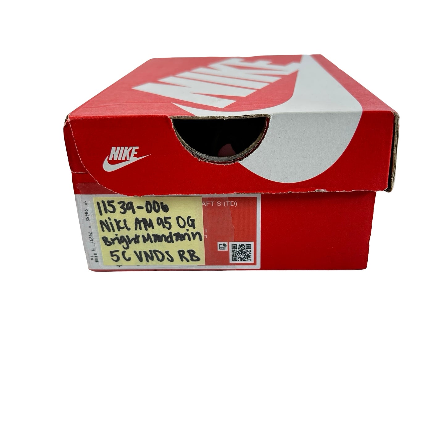 II5559 006 Nike Air Max 95 OG Bright Mandarin (2025) (TD) [USED] - 5 C (VNDS) (REPLACE BOX)