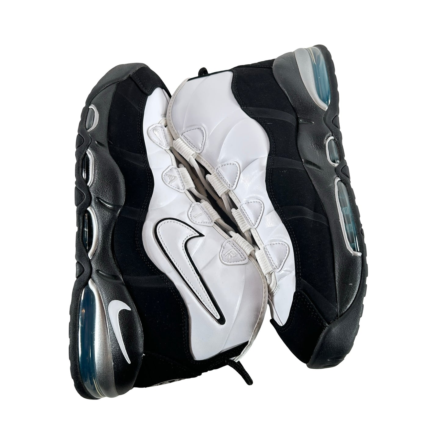 311090 100 Nike Air Max Uptempo 95 White Black Teal [USED] - 10 M (Used)