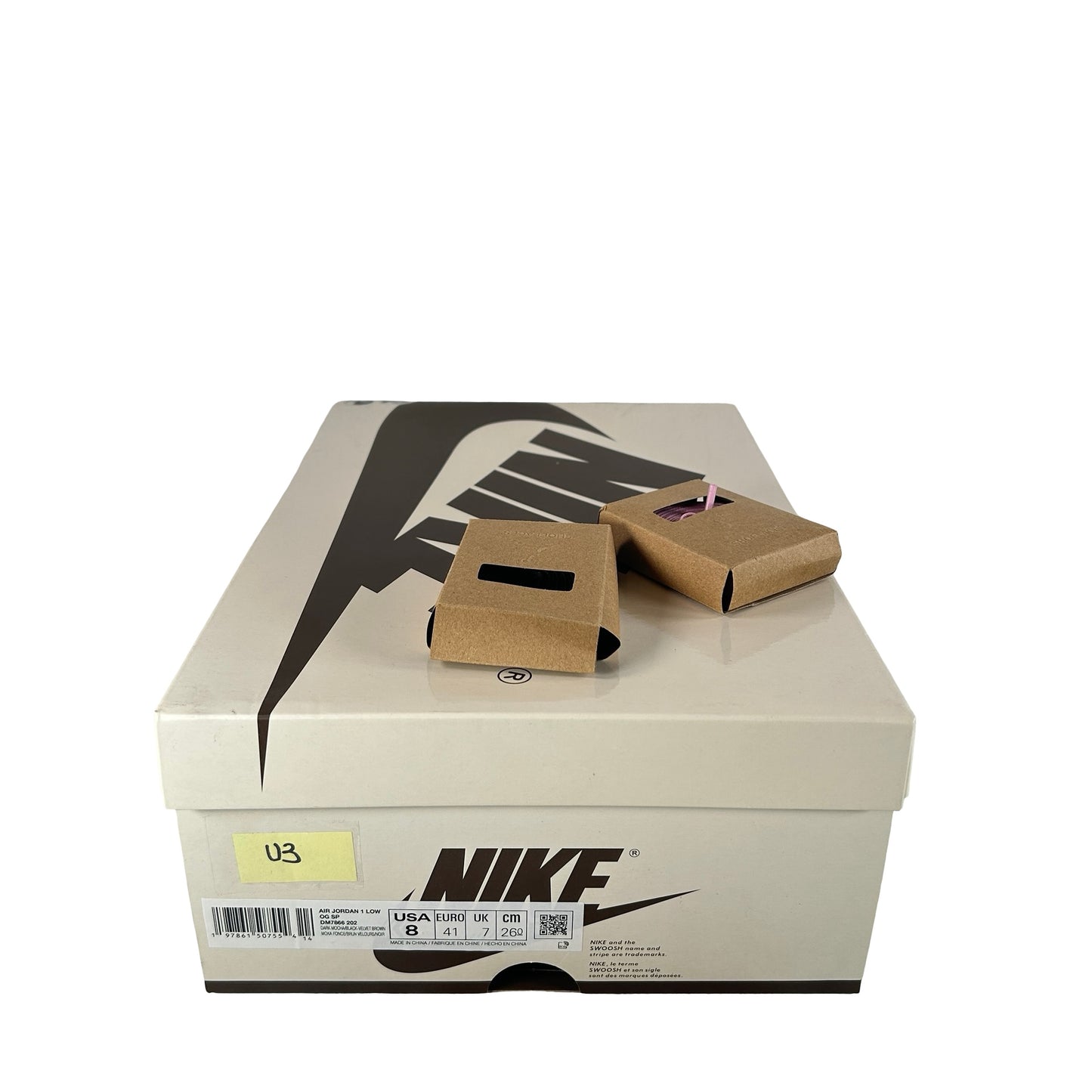 DM7866 202 Jordan 1 Retro Low OG SP Travis Scott Velvet Brown [USED] - 8 M (Used3)