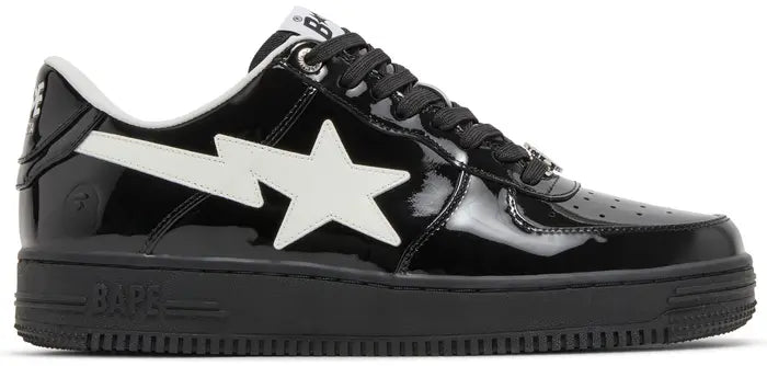 1K30191302 A Bathing Ape Bape Sta #2 Black Patent