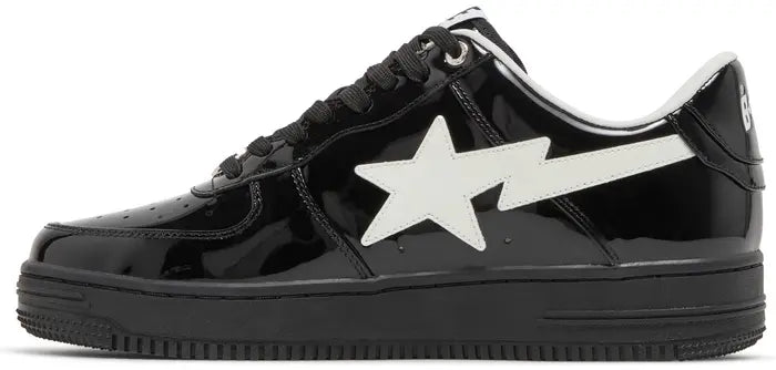 1K30191302 A Bathing Ape Bape Sta #2 Black Patent