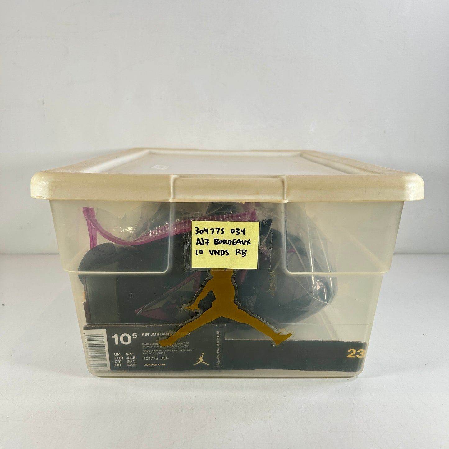 304775 034 Jordan 7 Retro Bordeaux (2015) [USED] - 10 M (VNDS) (Replace Box)